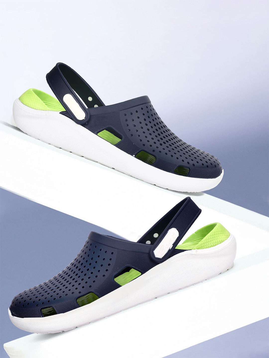 TROTUS Colourblocked Cushioned Footbed Clogs