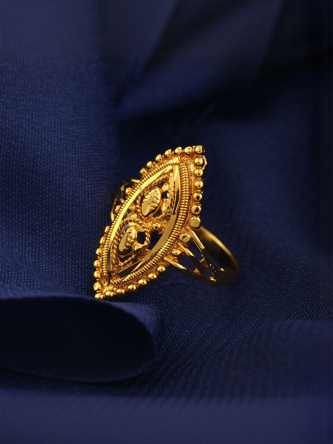 Gold plated Rasrawa Marquoise shape Fashion finger ring
