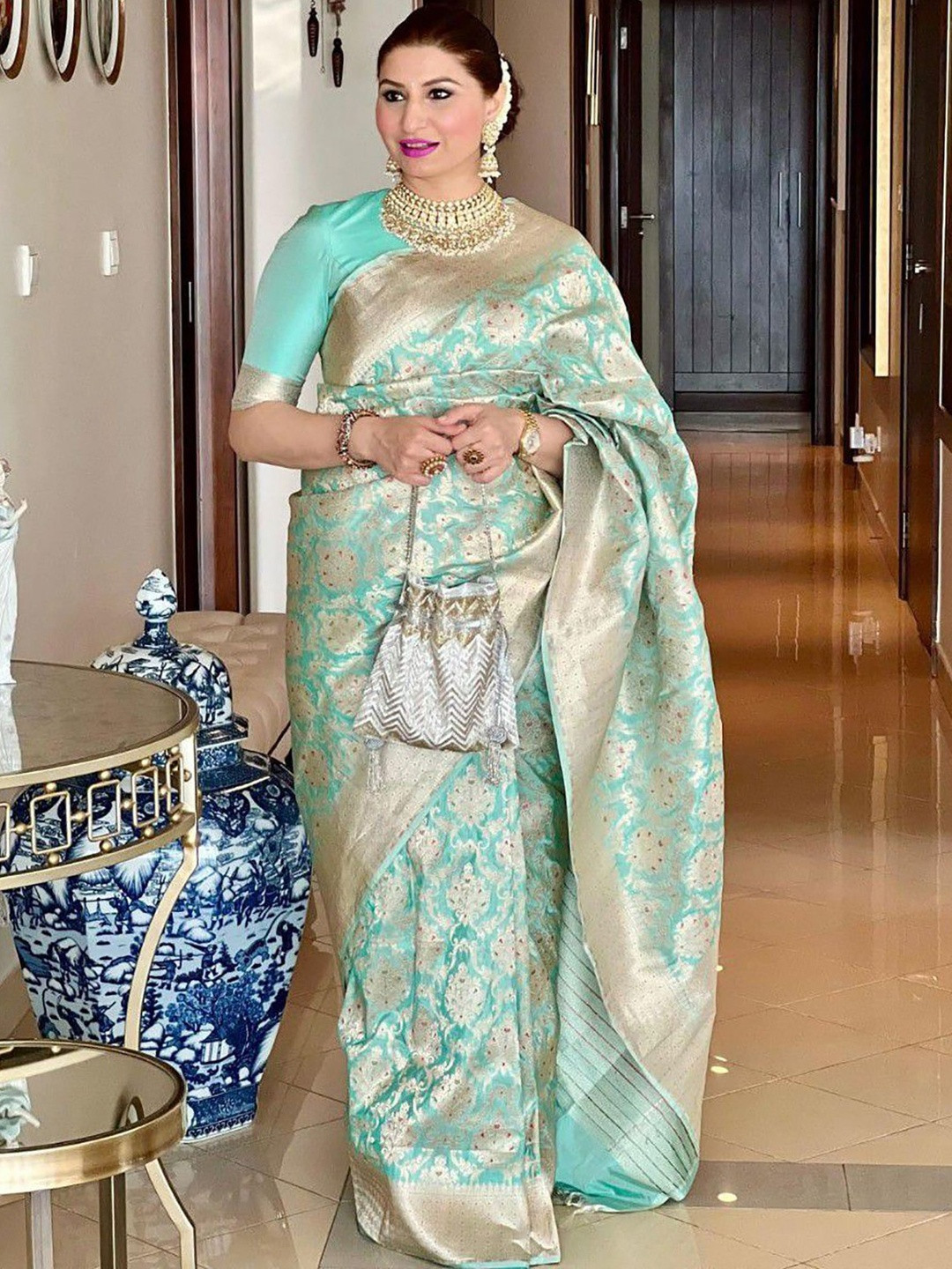 Moda Rapido Ethnic Motifs Woven Design Zari Saree