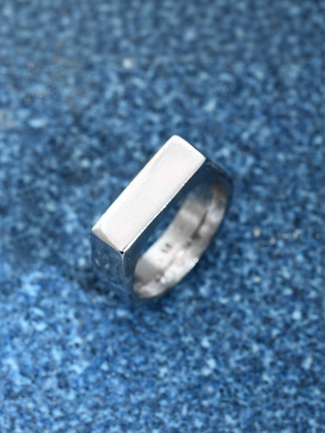 Steel dull buff finish fashion finger ring