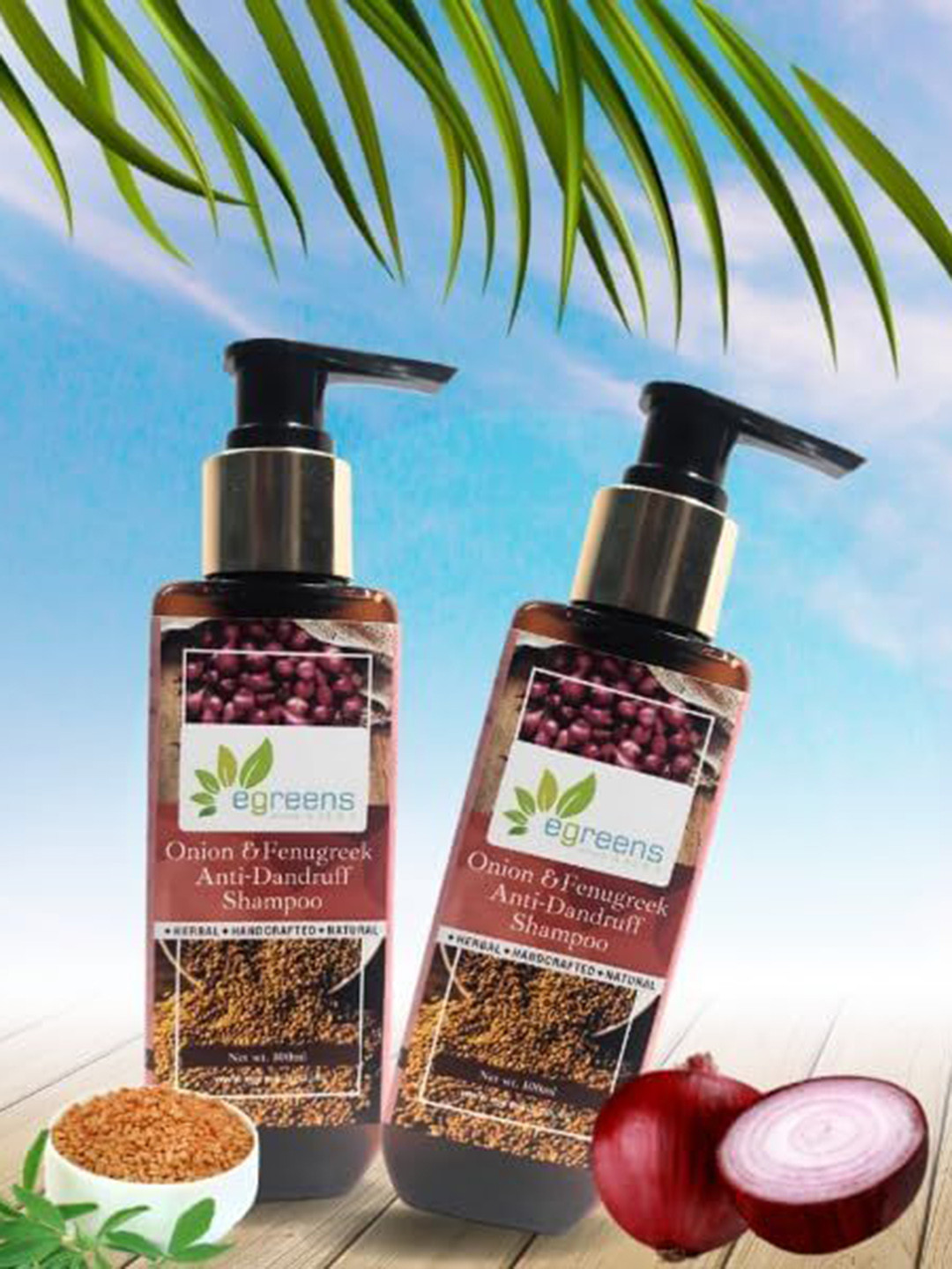 E-GREENS AAURA- glow naturally Onion & Fenugreek Shampoo For Hair Fall - 100 ml