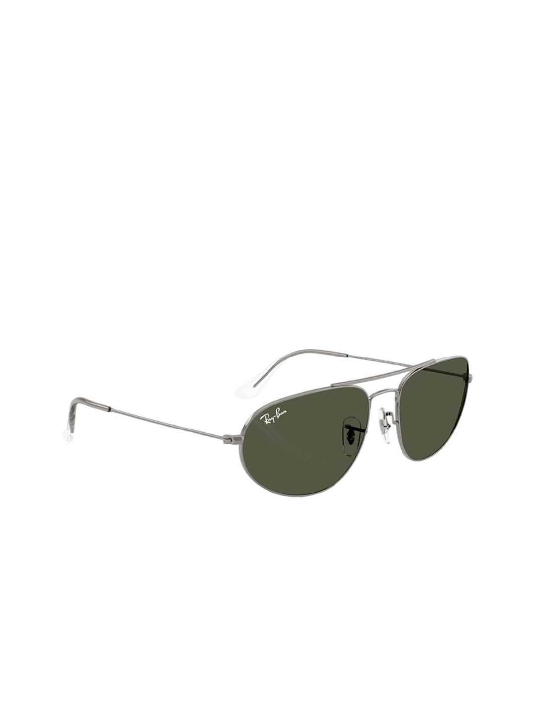 Ray-Ban Unisex Green Lens & Silver-Toned Oversized Sunglasses 8056262564400