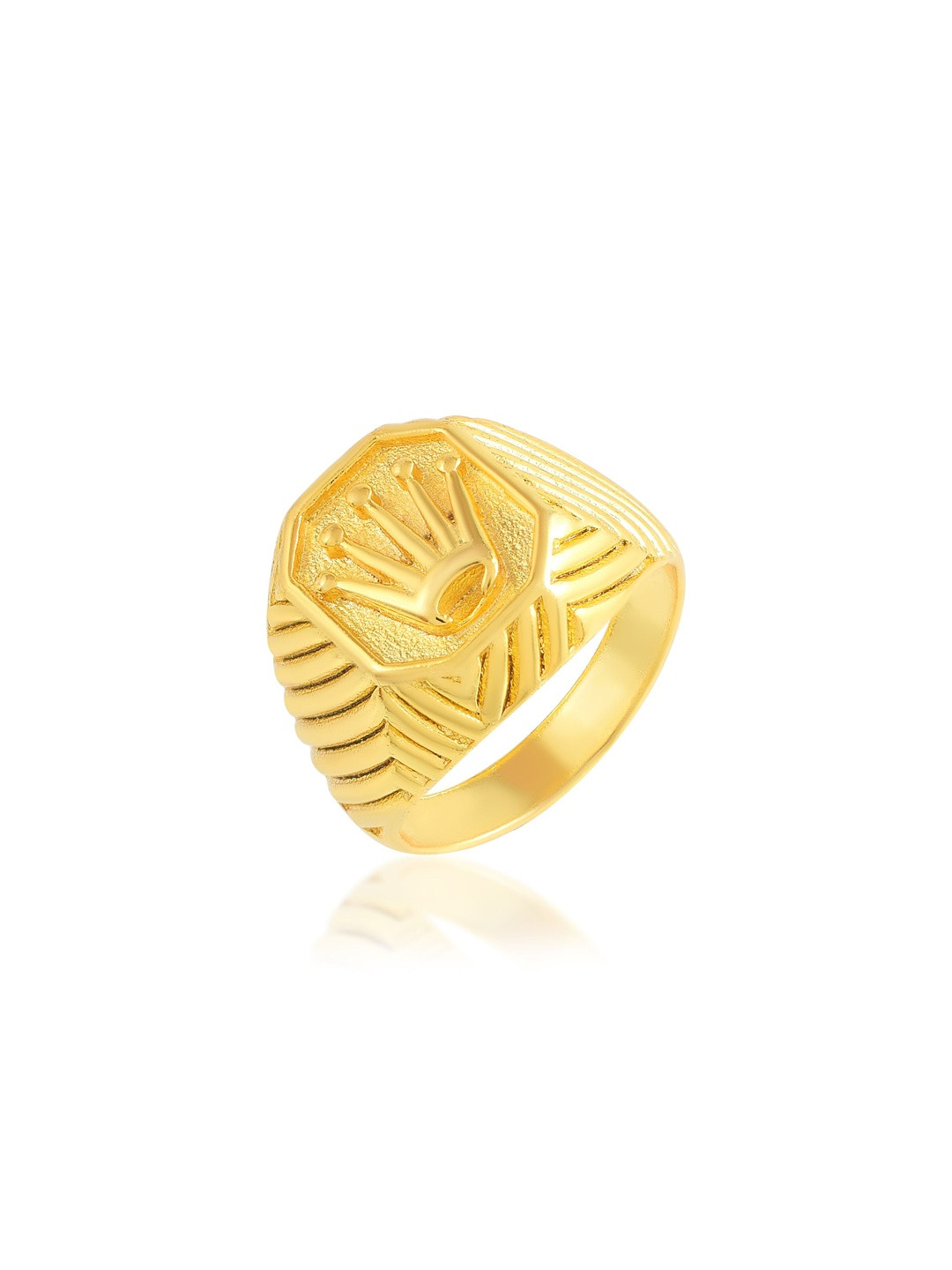 Brass Gold plated Men engagement grand occasion Finger ring