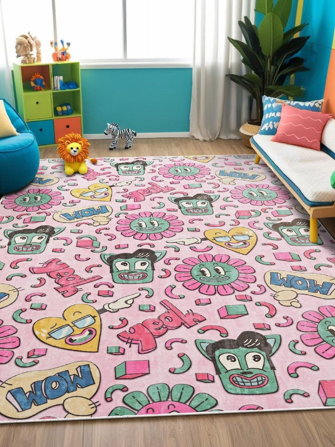 Kaleen India Anti-Skid Backing Washable Indoor-Outdoor Rugs Carpets