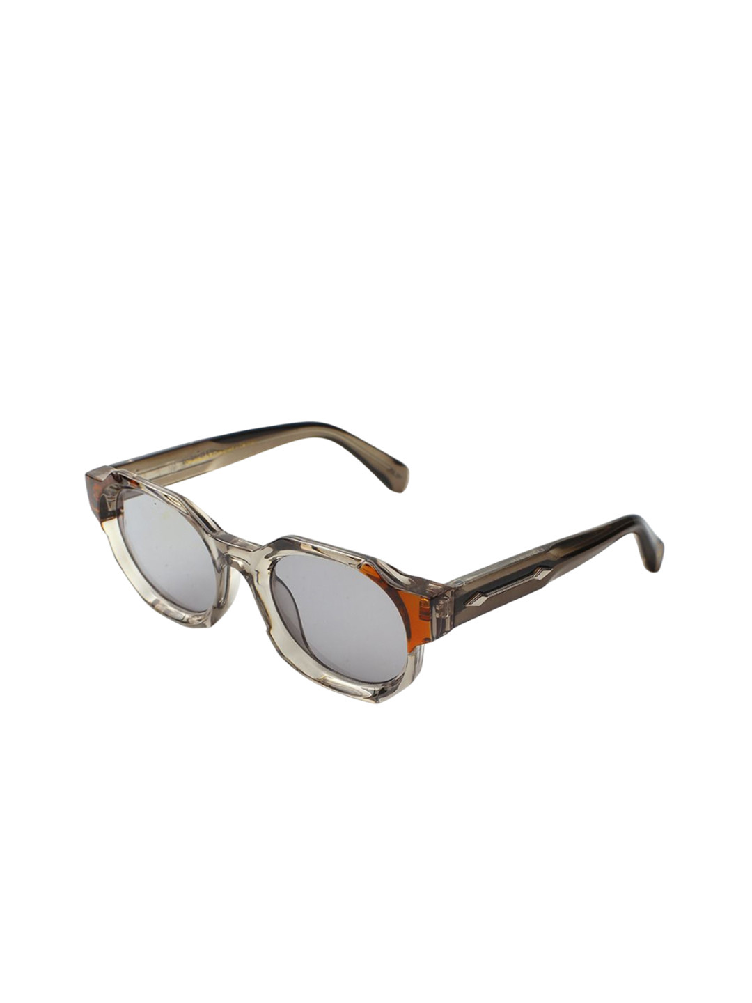 Vojos Unisex Emberhex Pv3 Grey Lens & Silver-Toned Other Sunglasses With UV Protected Lens