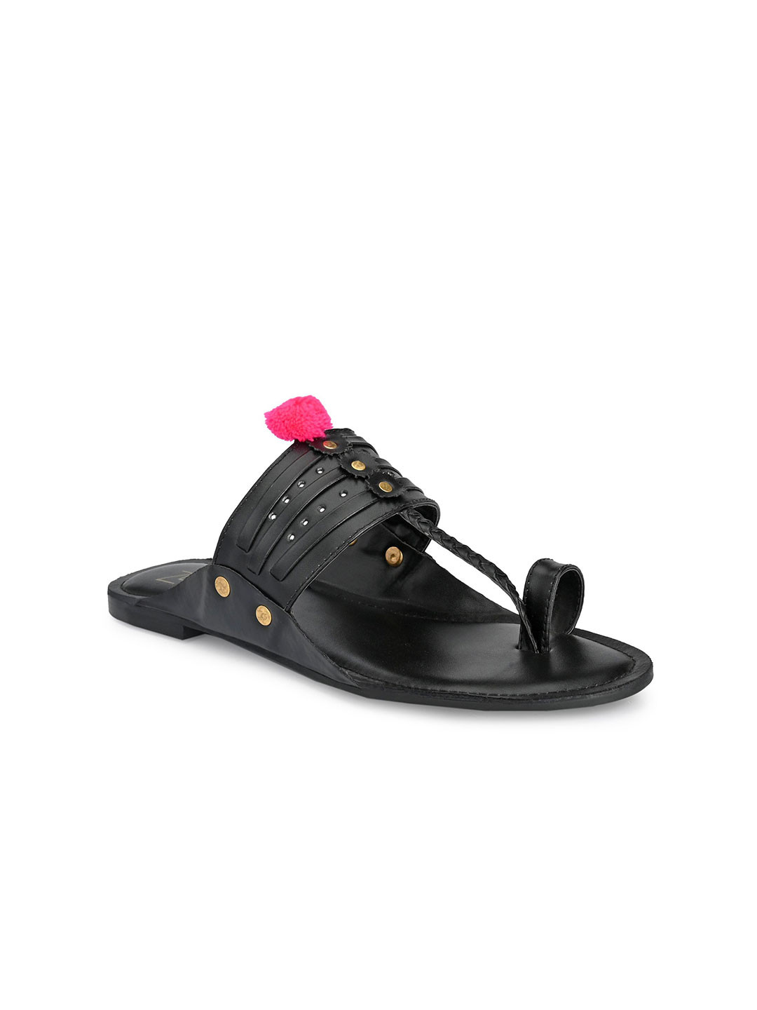 Zebba Women One Toe Flats with Laser Cuts