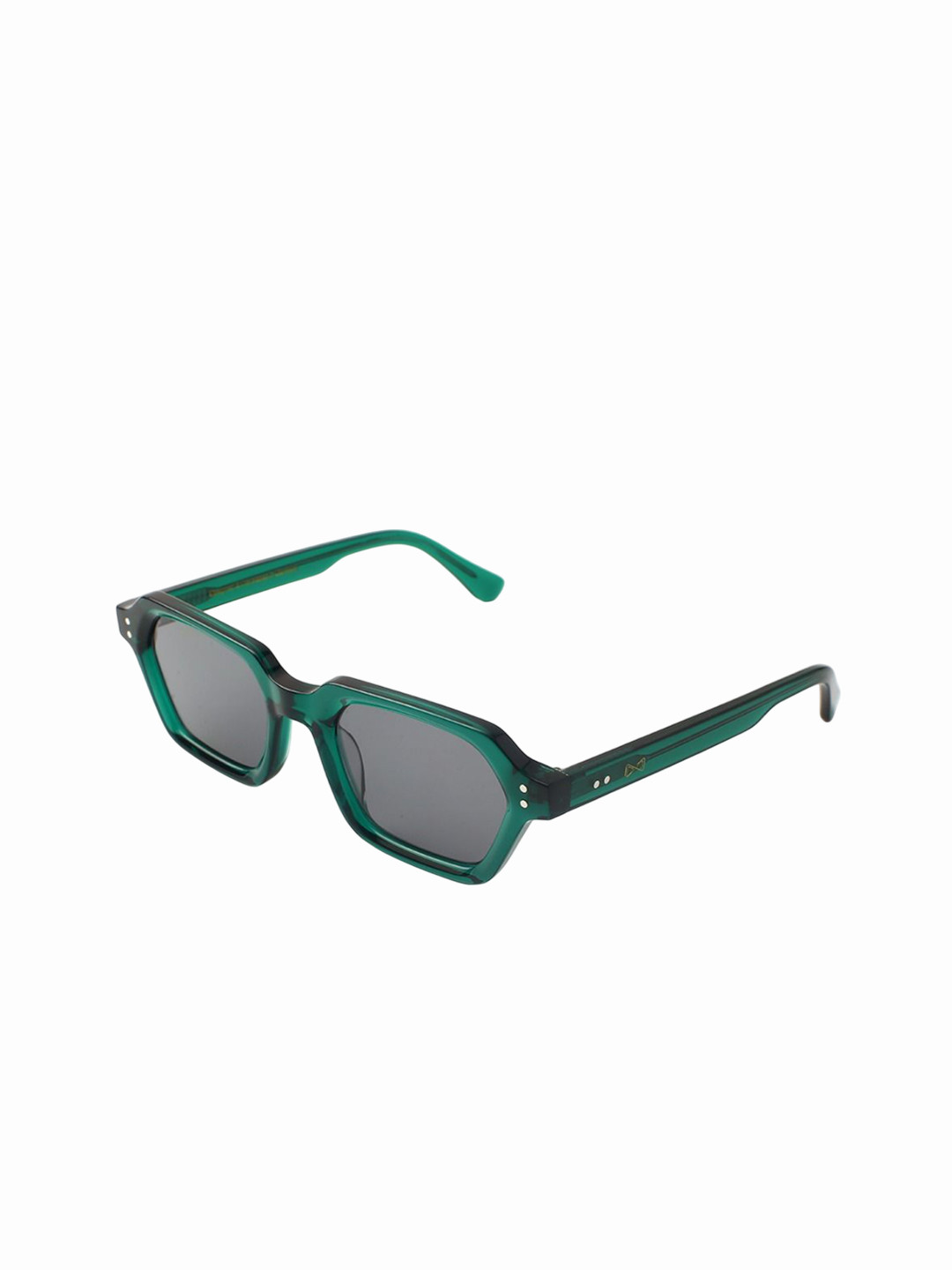 Vojos Unisex Grid Av2 Grey Lens & Green Other Sunglasses With UV Protected Lens