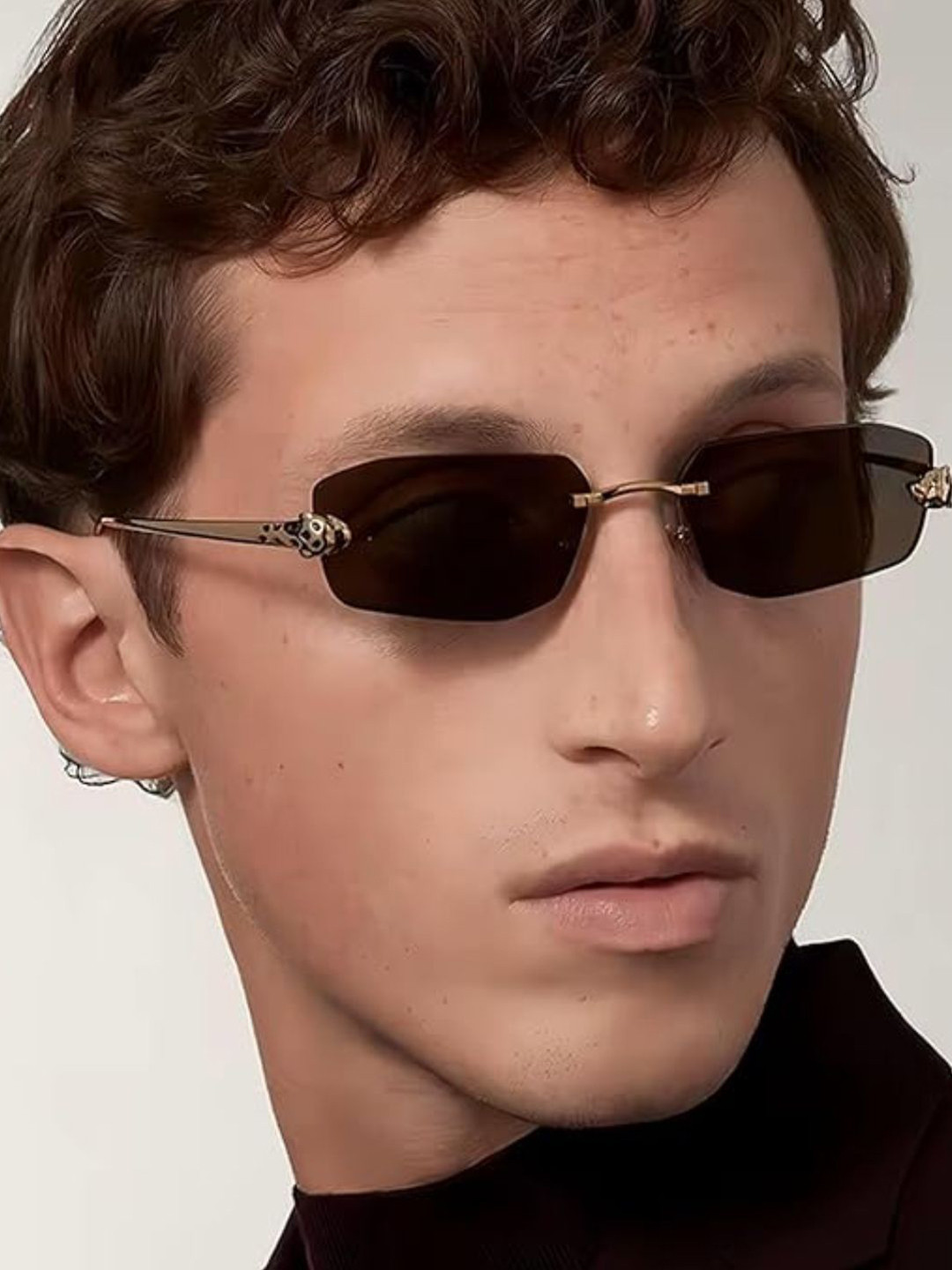 AUGEN Unisex Rimless Rectangle Sunglasses with VI-SG-250-C1