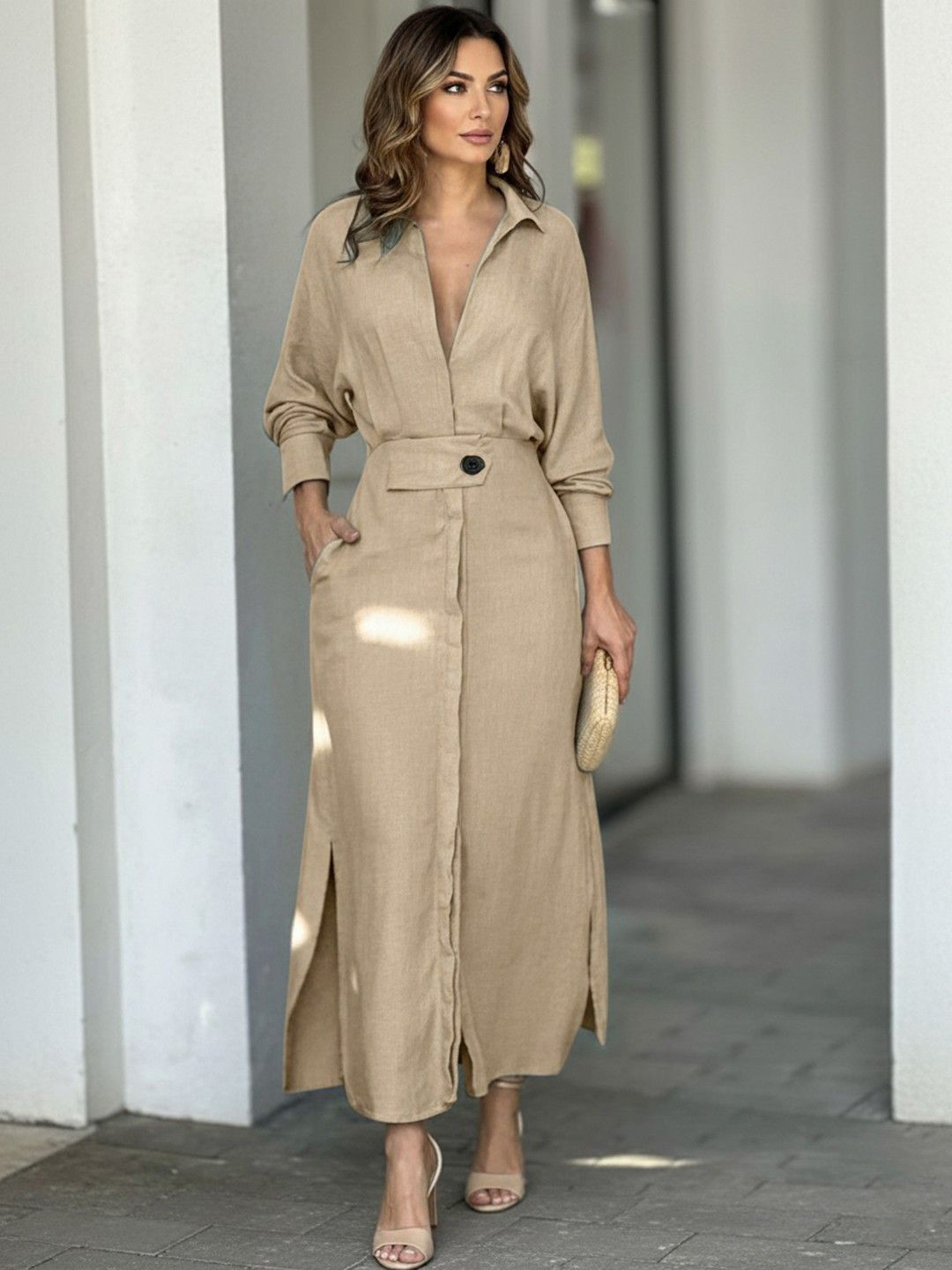 Mast & Harbour Women Shirt Maxi Dress