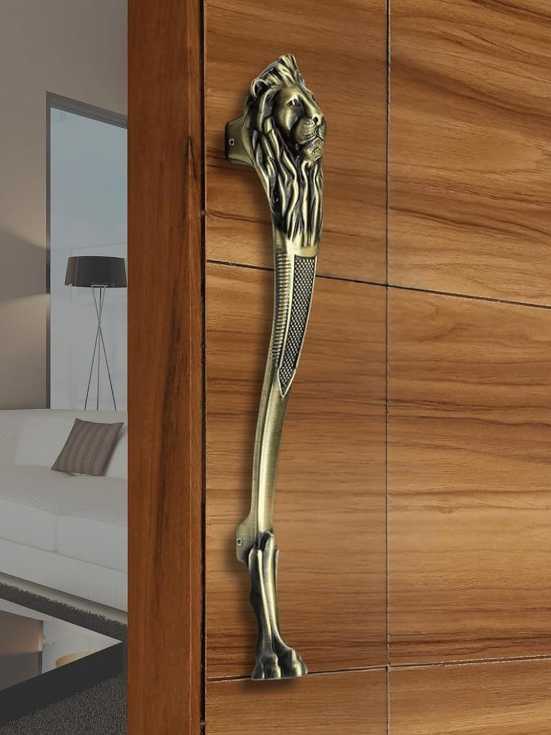 GLOXY Brown Lion Shaped Door Handle