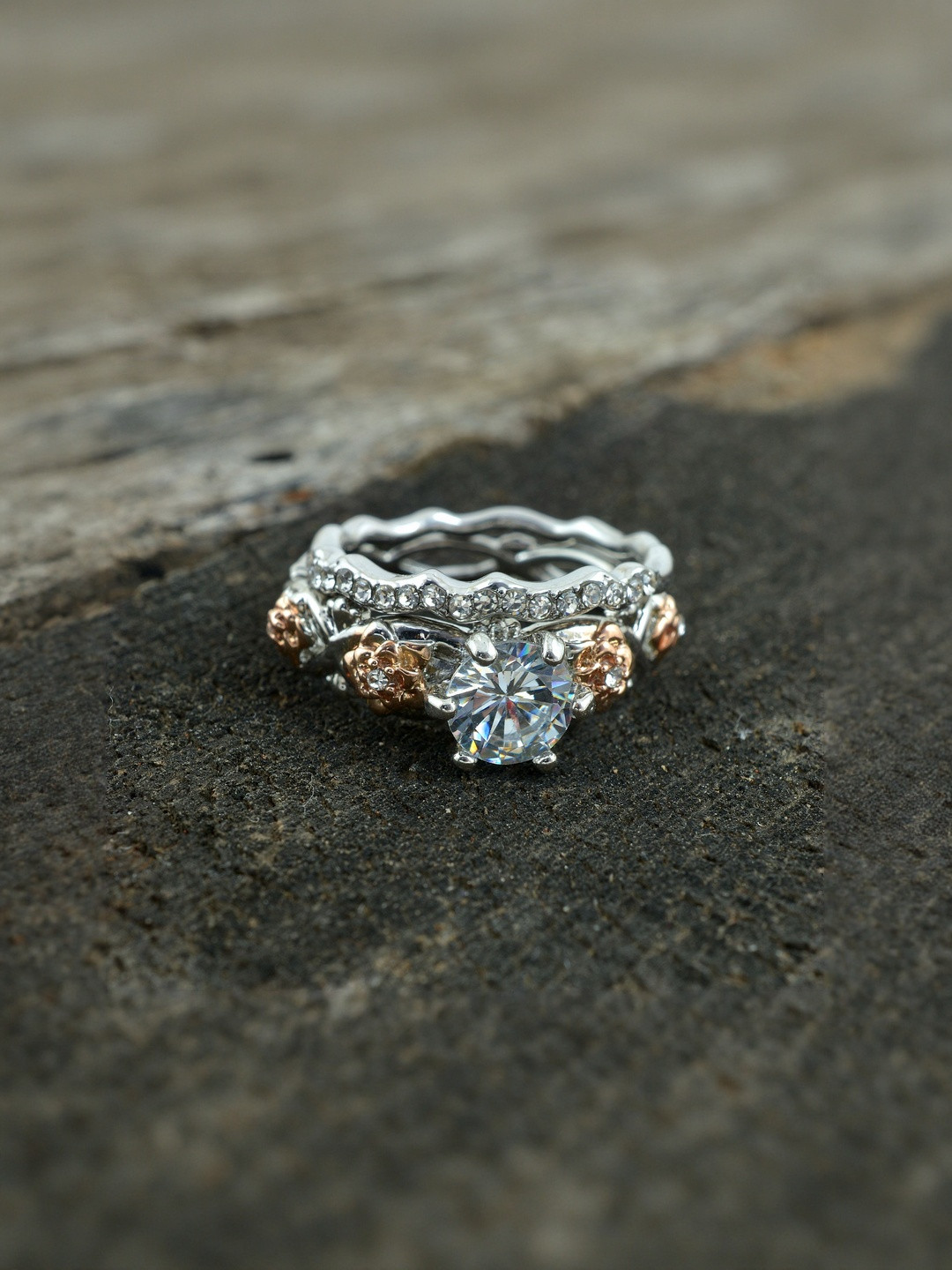 Silverplated designer Fingerring