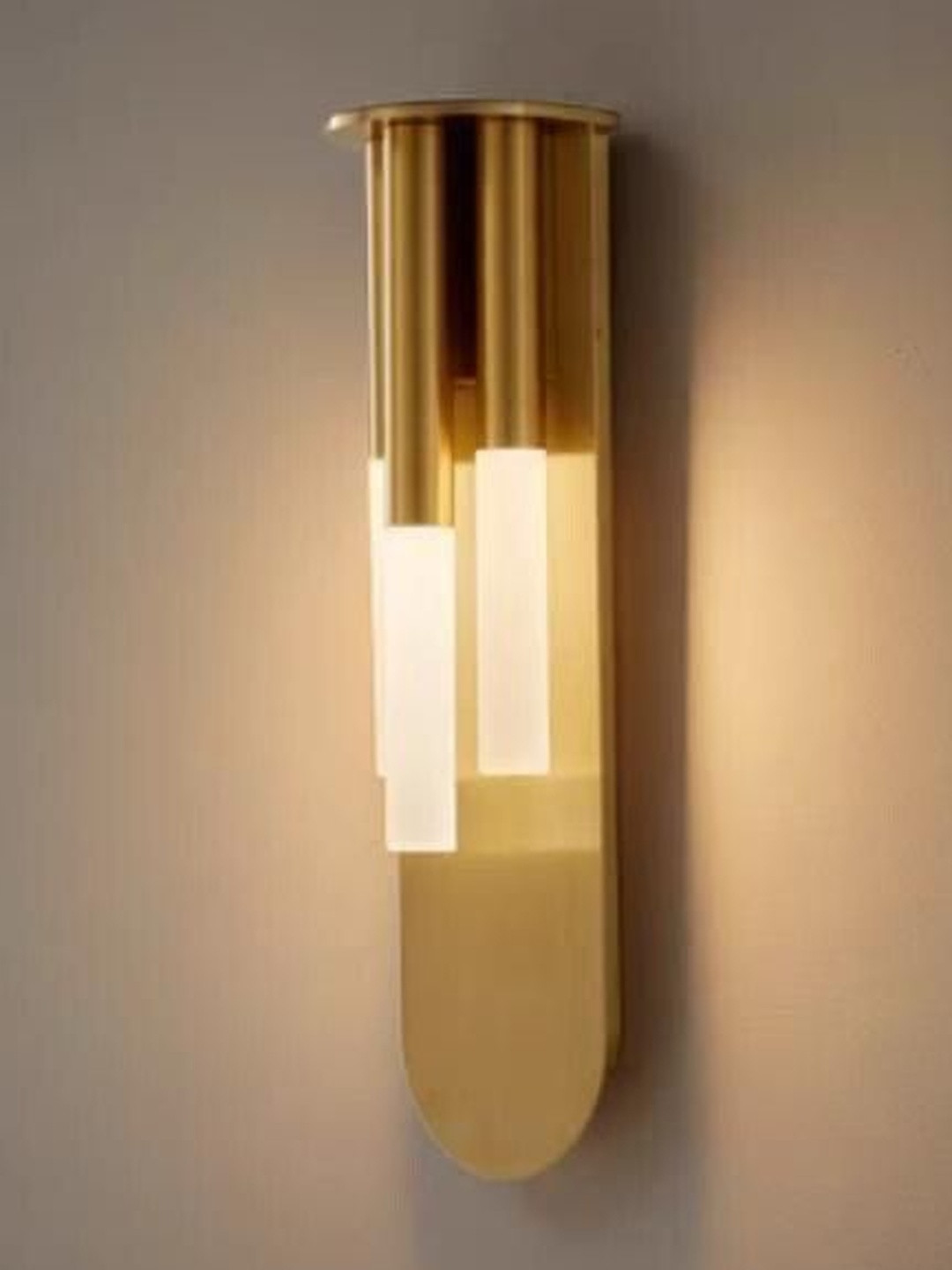 HomesElite Gold-Toned Metal Wallchiere Wall Lamp With Bulb