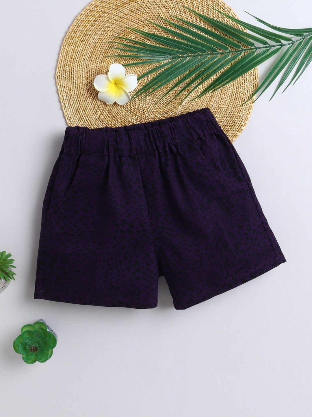 BRIGHT STARS KIDSWEAR Girls Animal Print Shorts