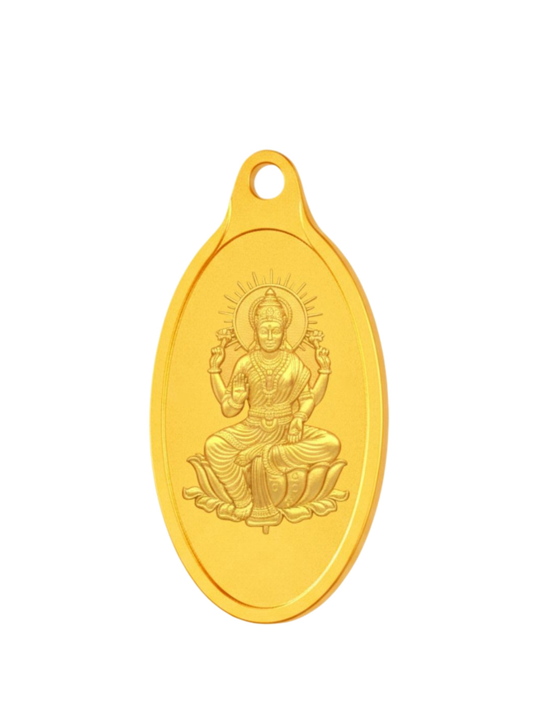 Aisshpra 24 KT Goddess Lakshmi Gold Coin Pendant - 1 g