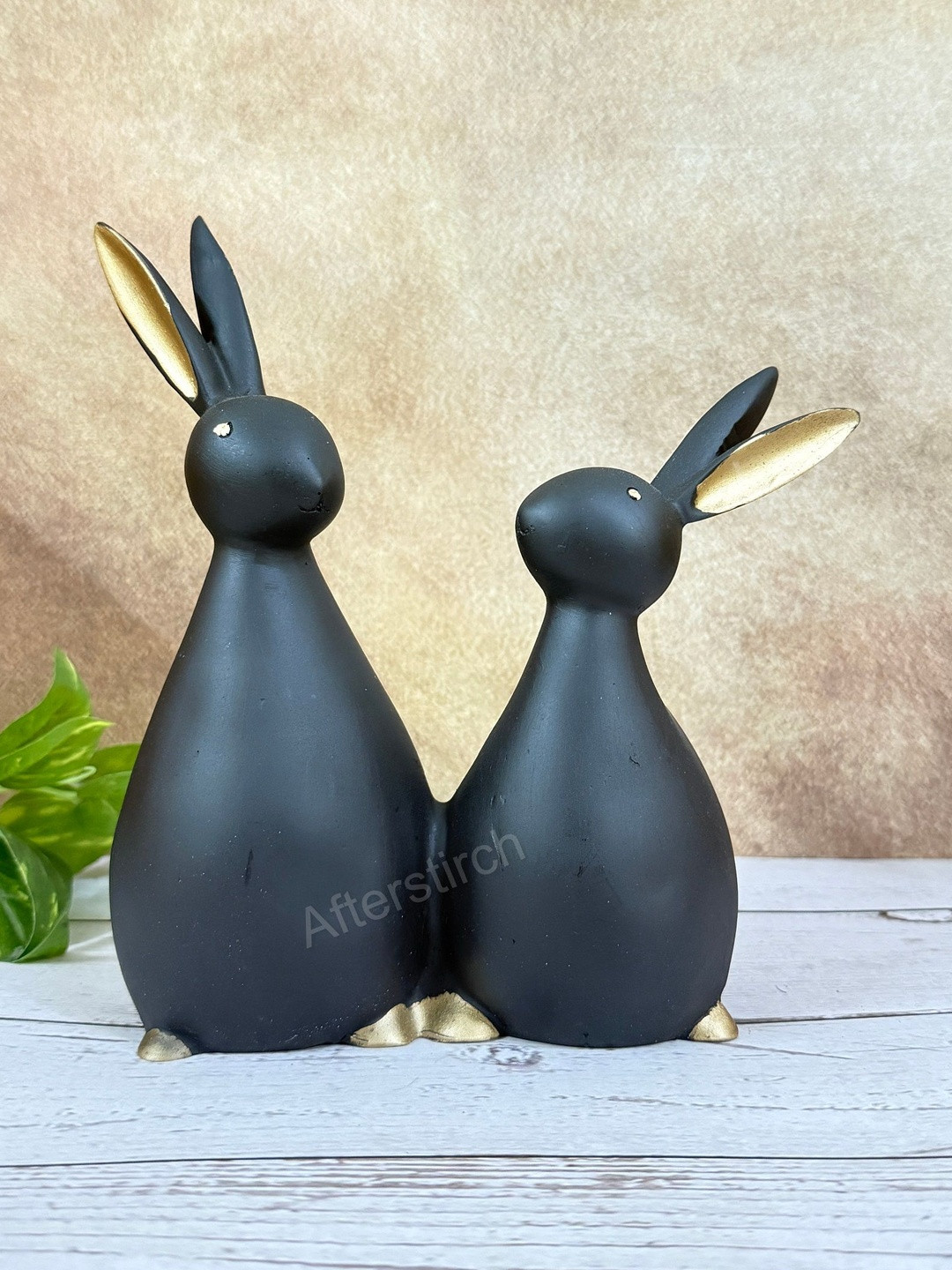 Afterstitch Black Rabbit Figurine Showpiece