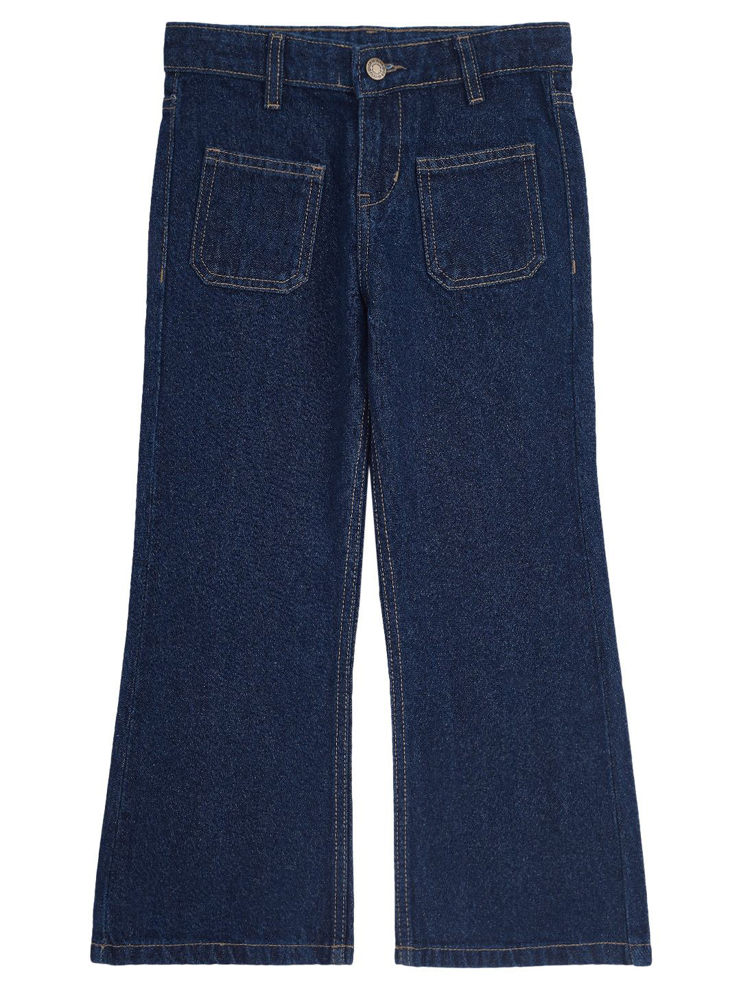 Cub McPaws Girls Bootcut Mid-Rise Cropped Cotton Jeans