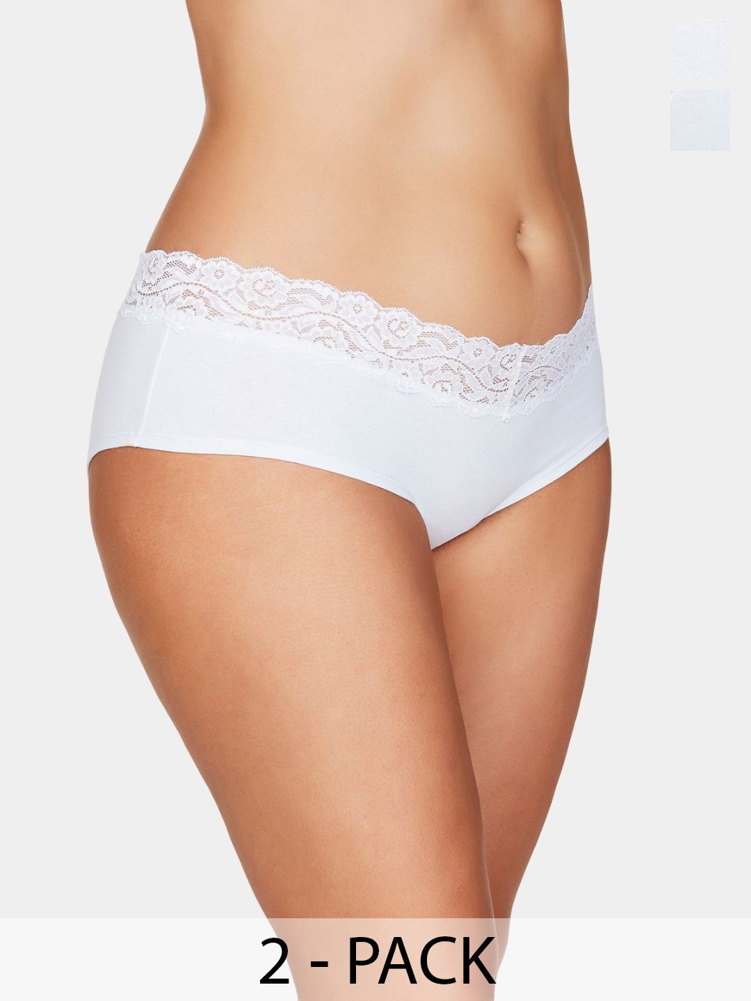 Muquam Women Solid Self Design Pack Of 2 Low Rise Boyshorts Panty