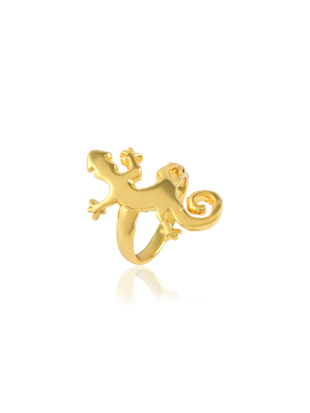 Brass Goldplated Lizard design Fashion jewellery Finger ring