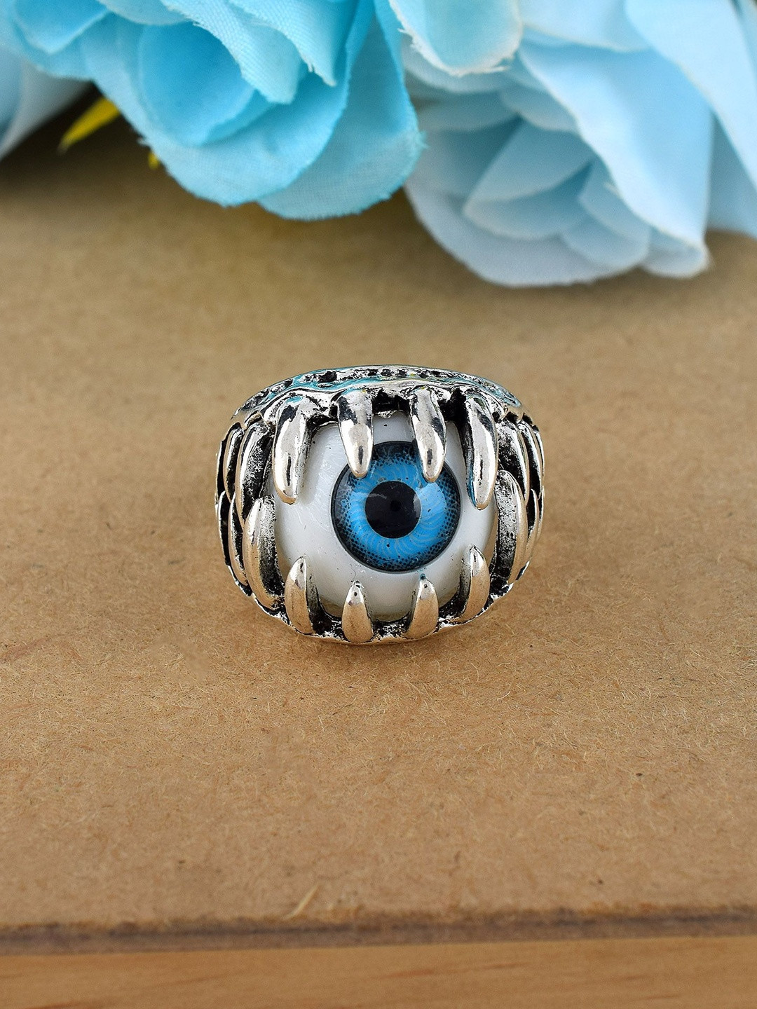 Brass Antique Finish Evil Eye Fashion Finger ring Men