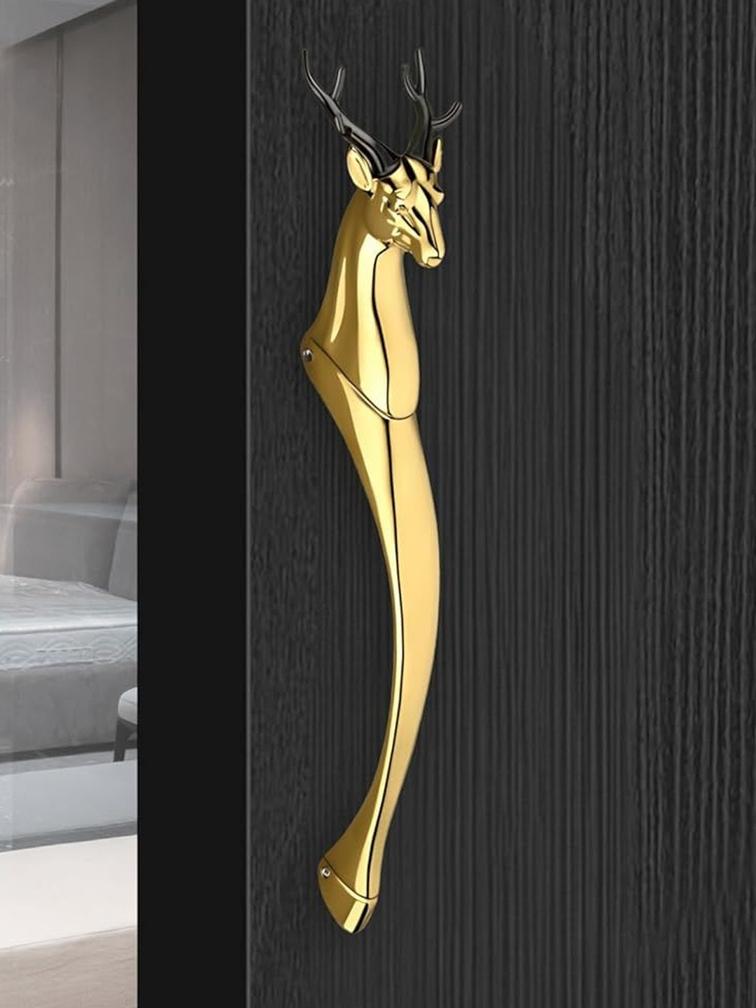 GLOXY Aluminium Vintage Deer Shape Curved Main Door Push & Pull Handle
