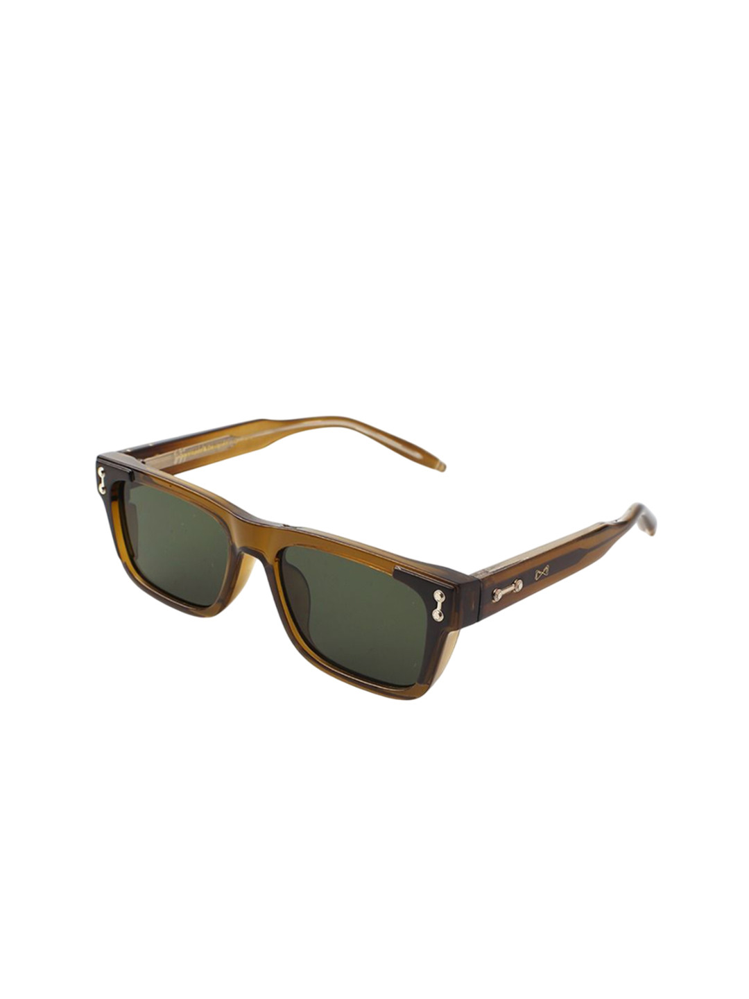 Vojos Unisex Boardie Pv3 Green Lens & Brown Other Sunglasses With UV Protected Lens