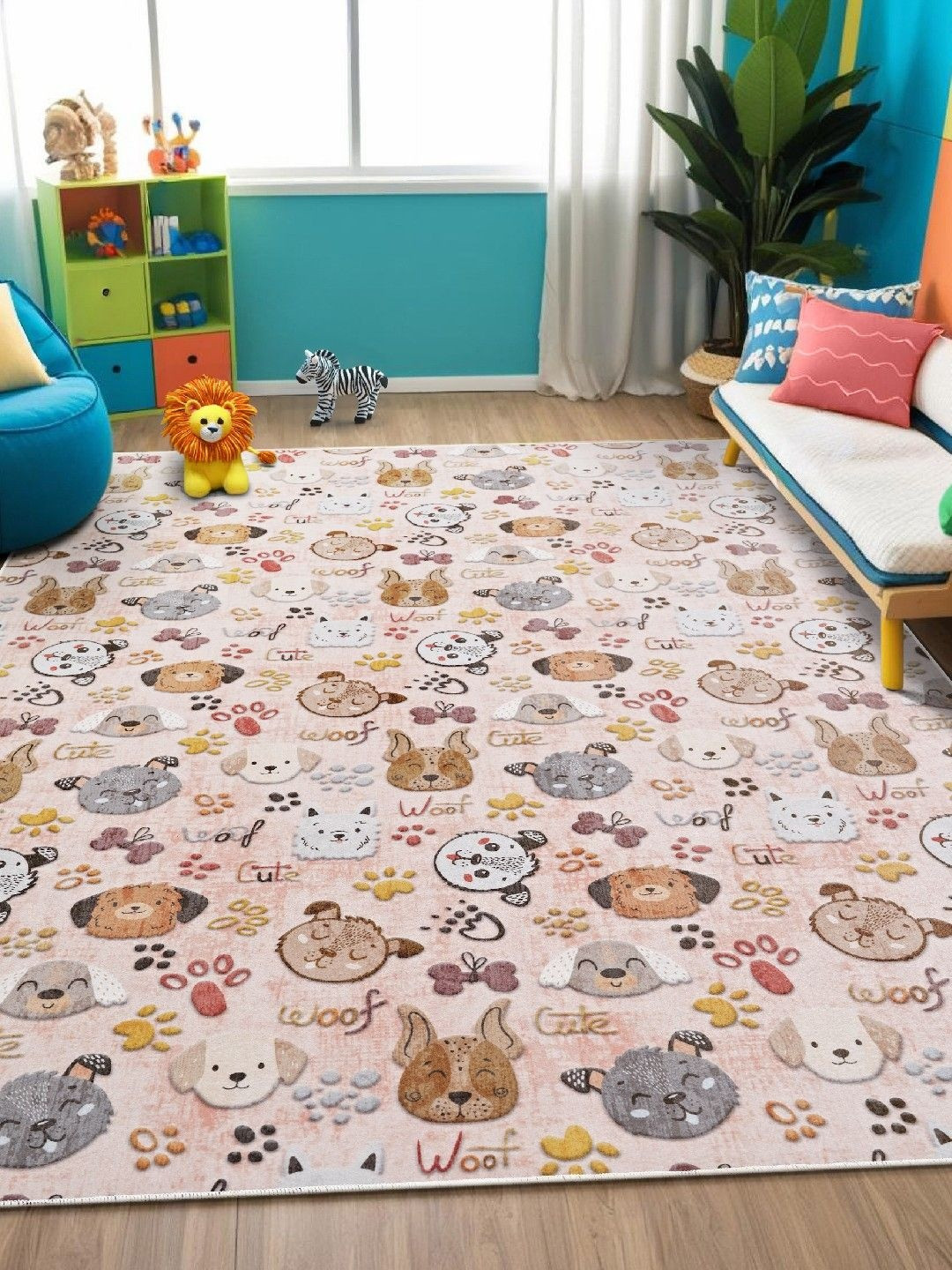 Kaleen India Cartoon Characters Anti-Skid Polyester Carpet