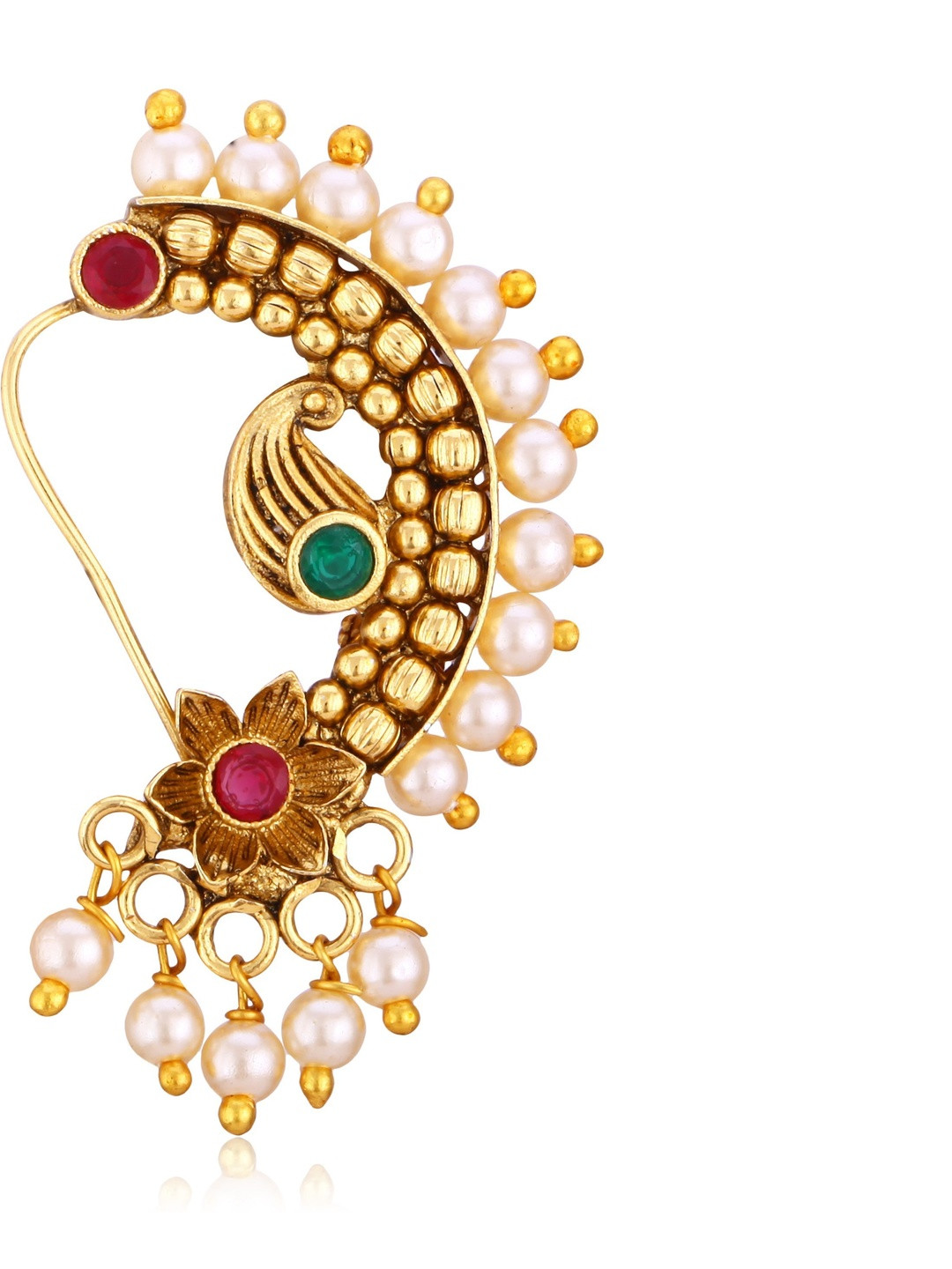 Gold Plated Alloy Nath Nose Pins