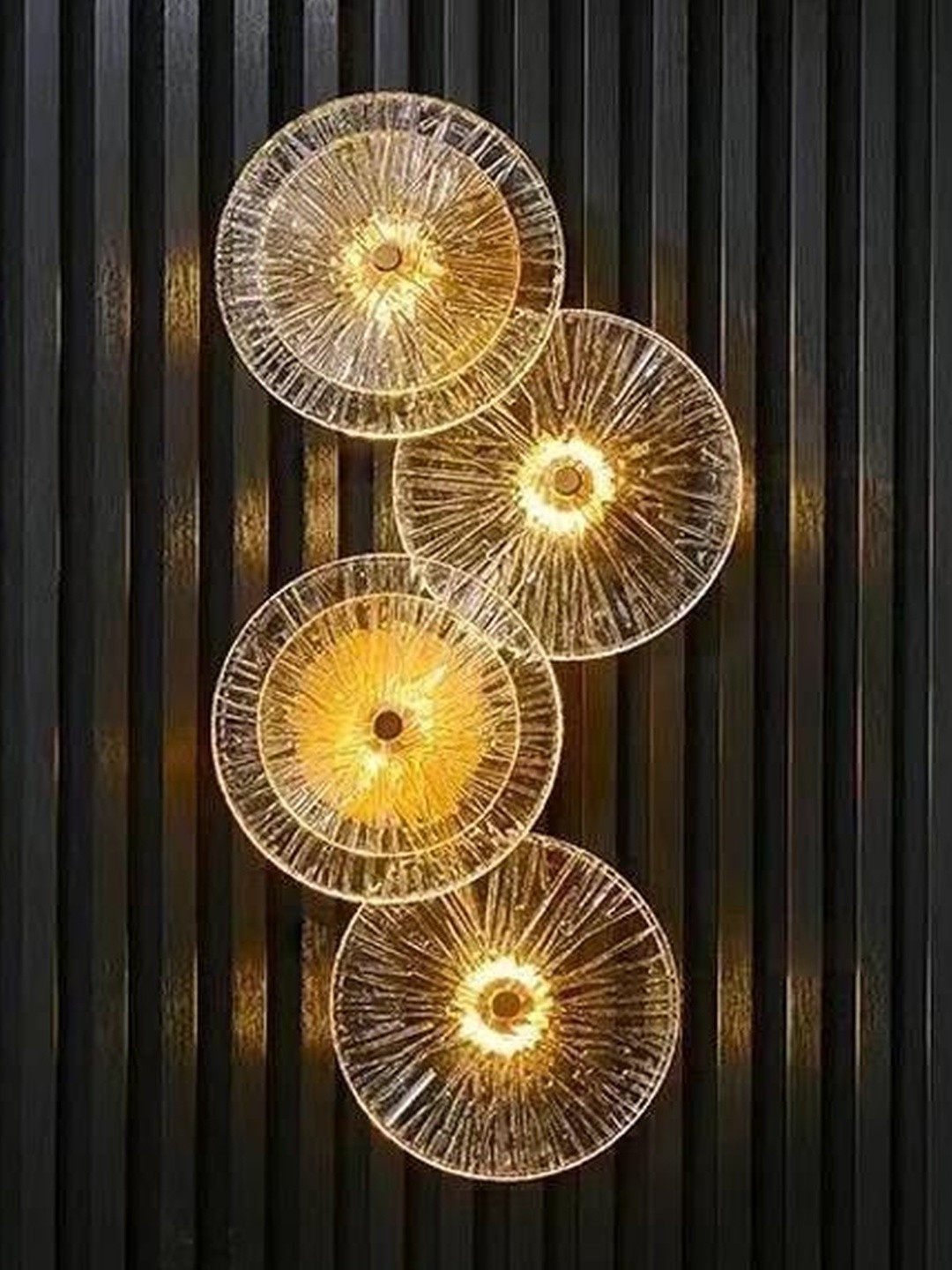 HomesElite Gold Metal Wall Lamp With Bulb