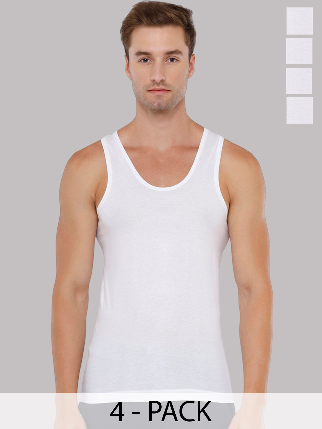 Rupa TOPMAN Men Pack Of 4 Cotton Undershirt Innerwear Vests