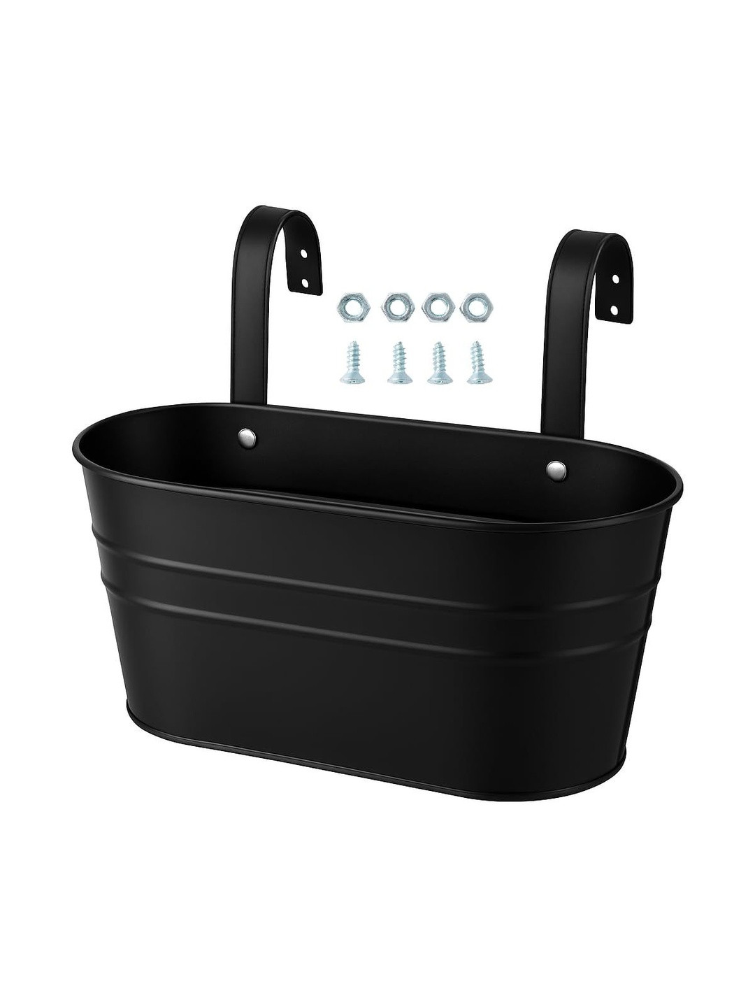 SUNBIRD Unisex Black Metal Planters
