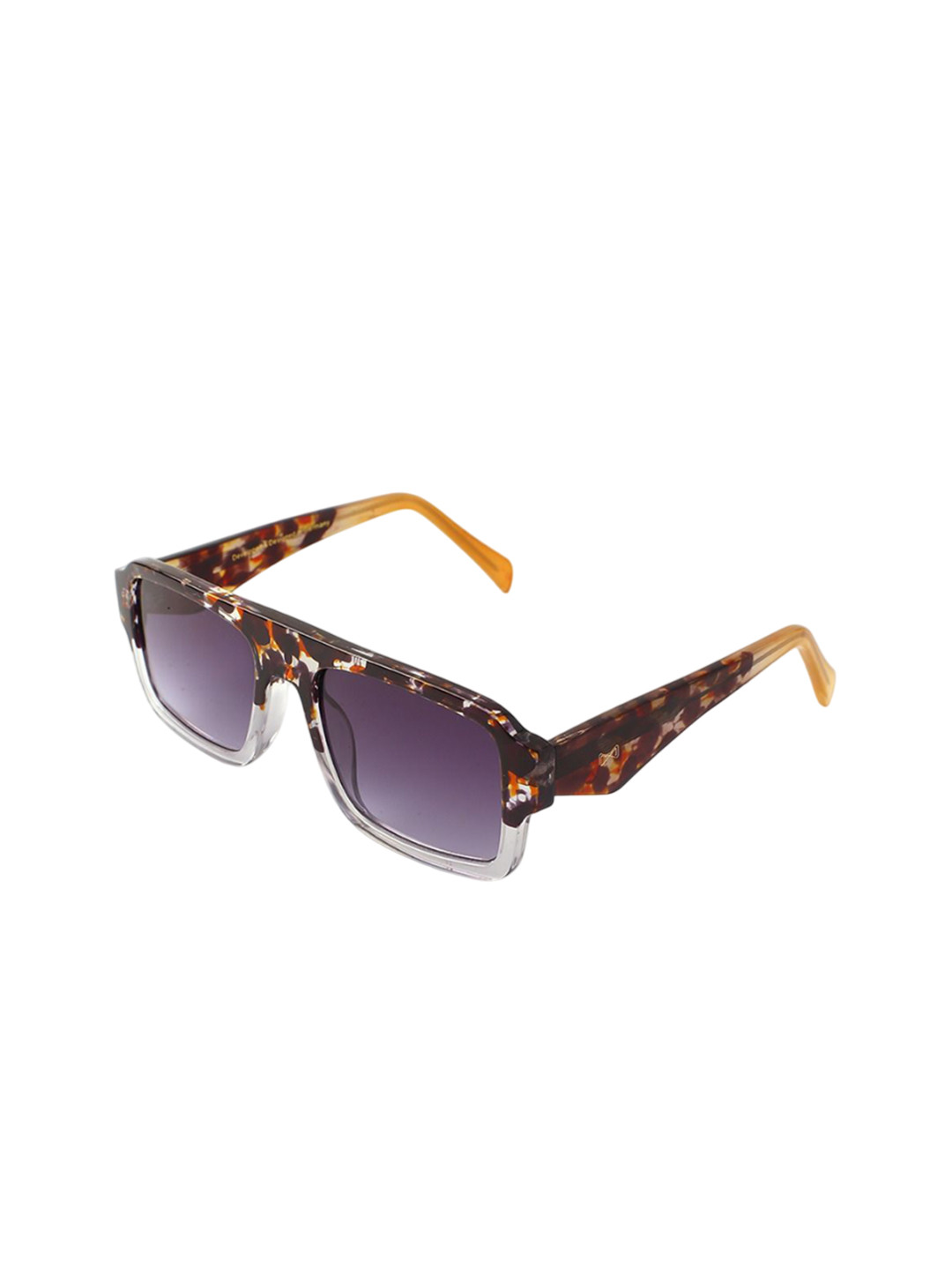 Vojos Unisex Horizoncut Pv6 Purple Lens & Brown Other Sunglasses With UV Protected Lens