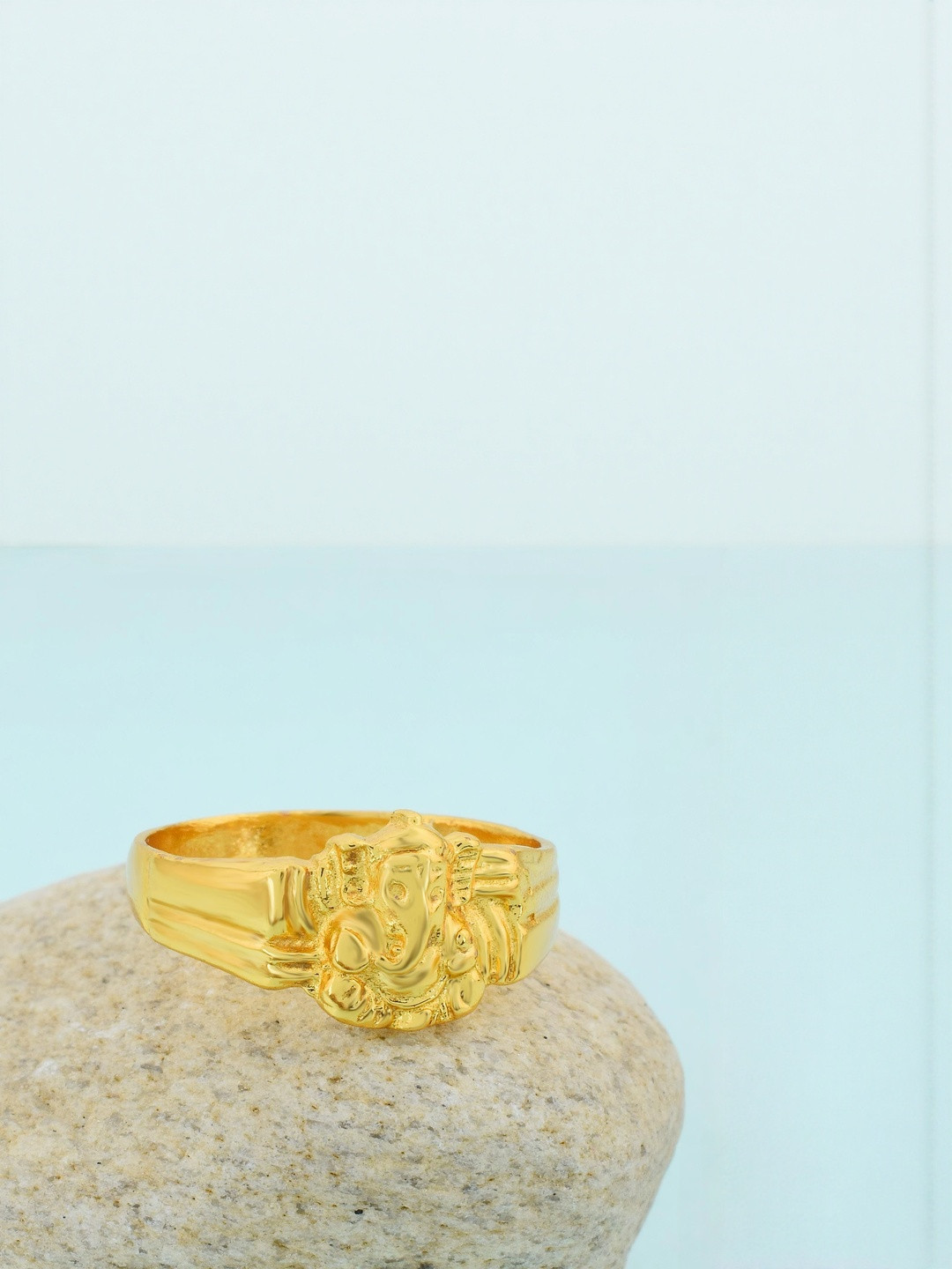 Gold plated Ganesh Ganpati Spiritual finger ring