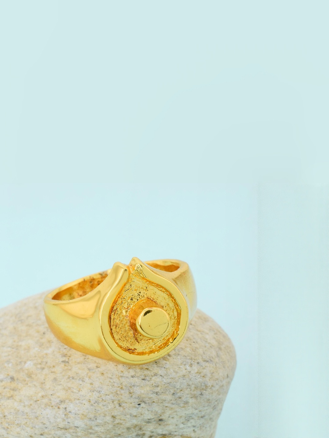 Goldplated Asht-Dhatu Shanker Shiva Lingam Design Finger Ring