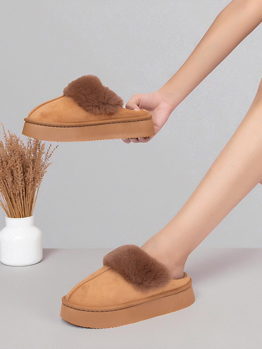 Truffle Collection Women Self Design Room Slippers
