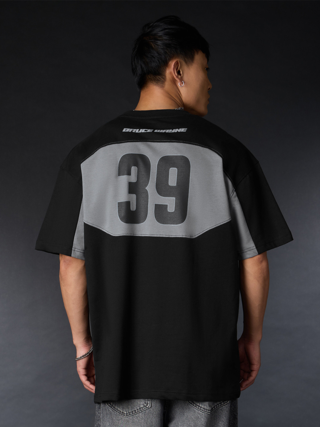 The Souled Store Men Oversized Batman Black Tshirts
