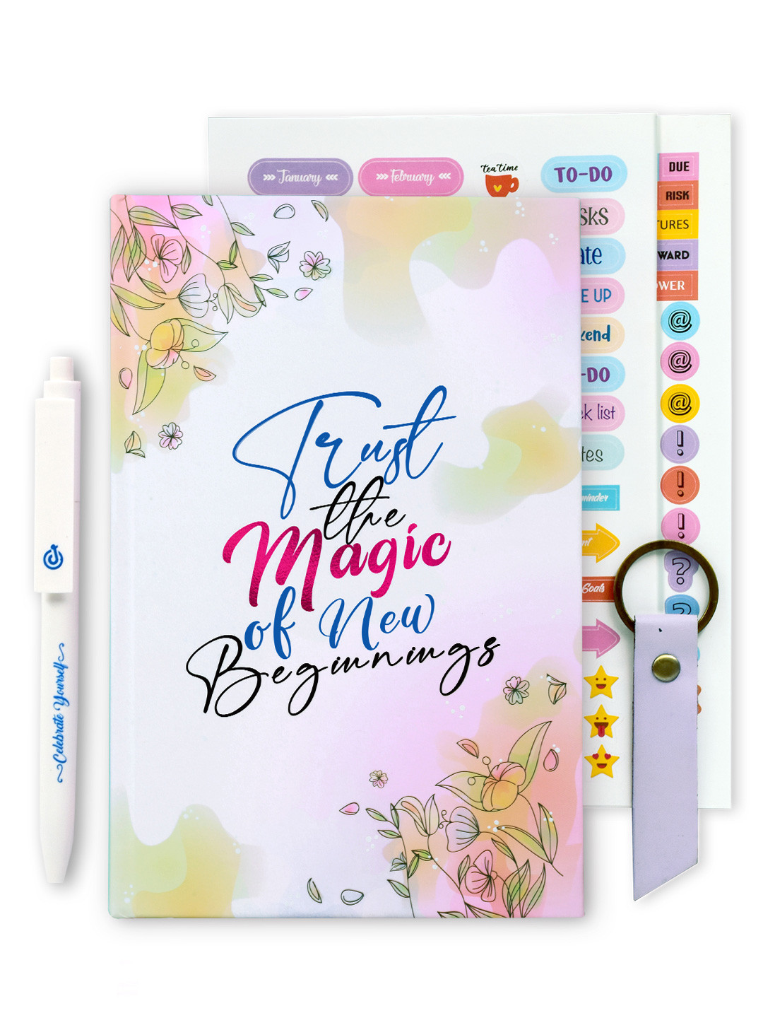 Doodle Blue & Yellow Magical Start A5 Undated Planner Kit