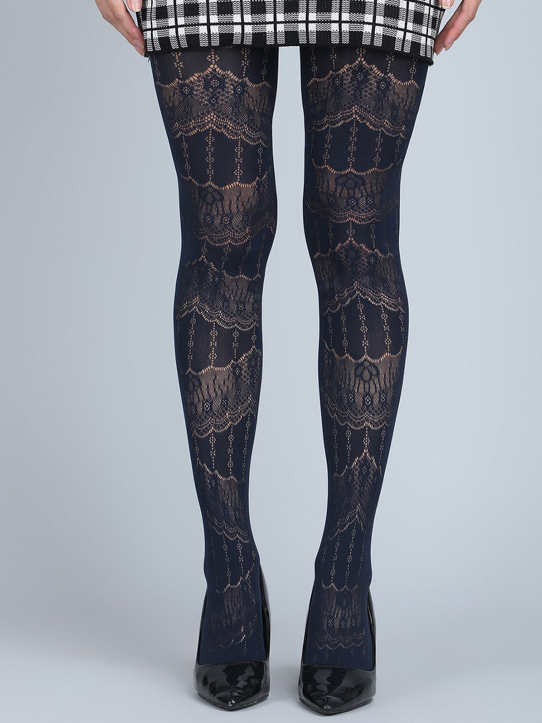 INNER ENRICH Women Sheer Self Design High Rise Stockings