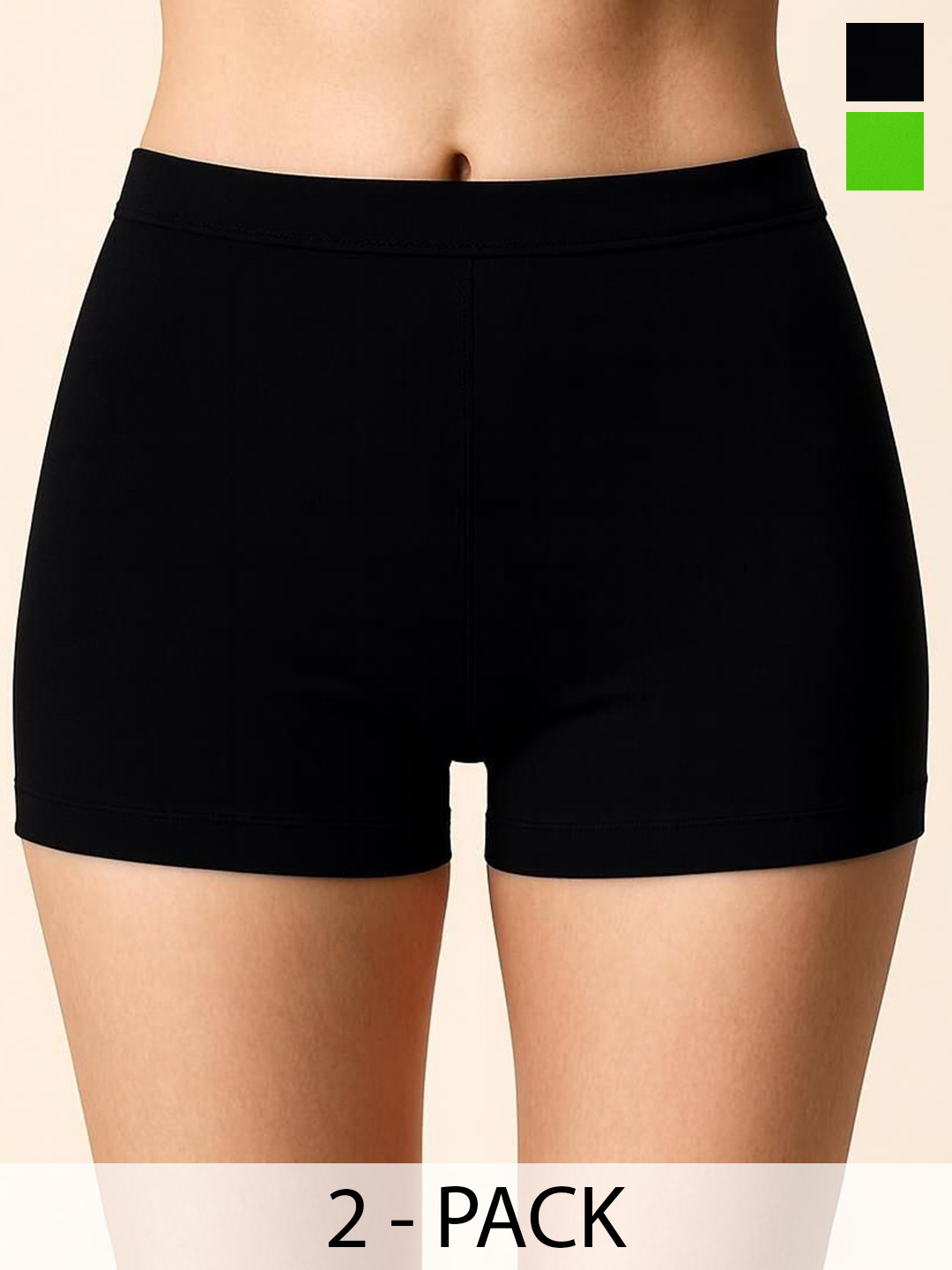 CKARFE Women Pack of 2 Slim Fit Cycling Sports Shorts