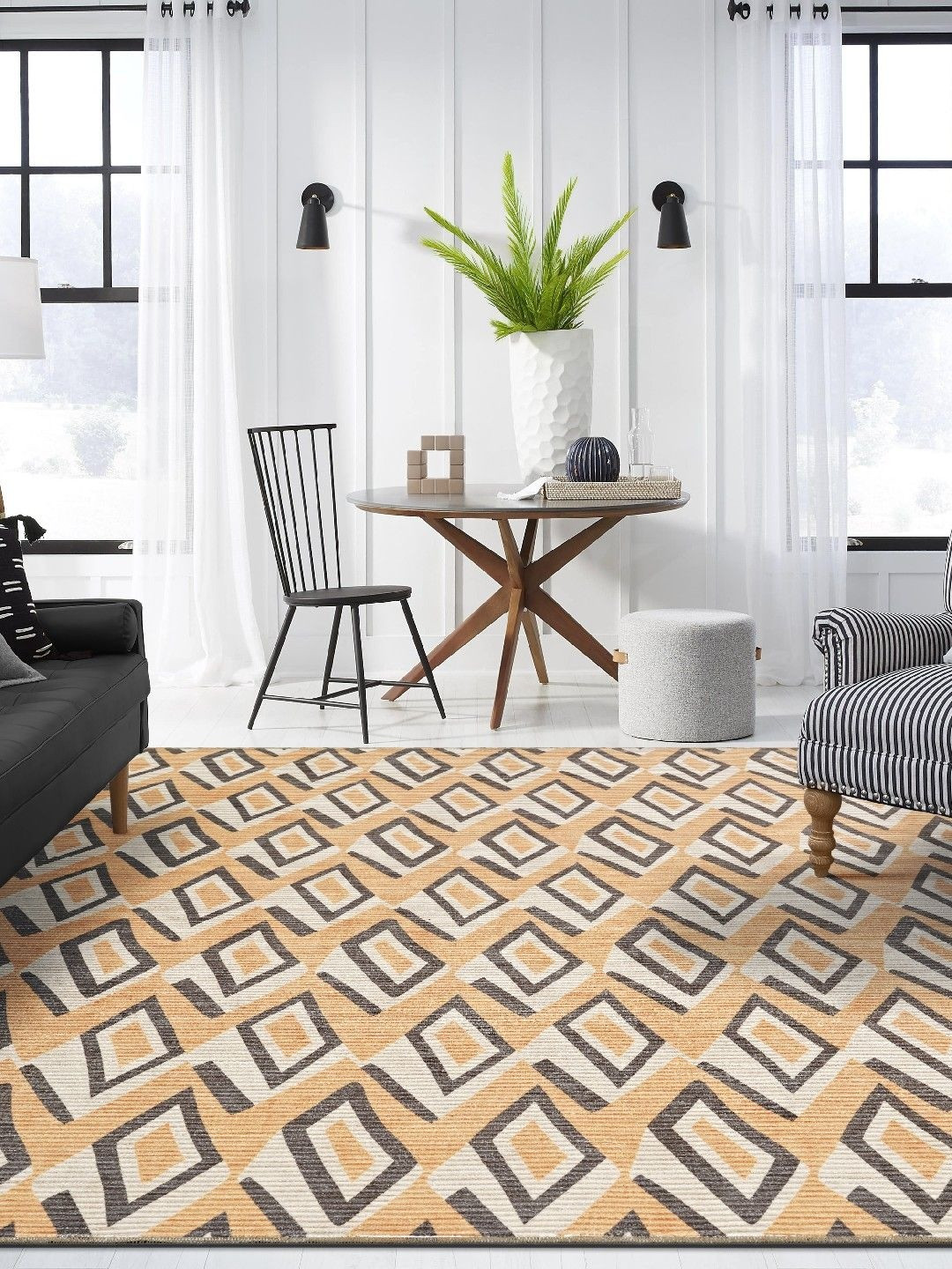 Anti-Skid Backing Washable Indoor-Outdoor Rugs