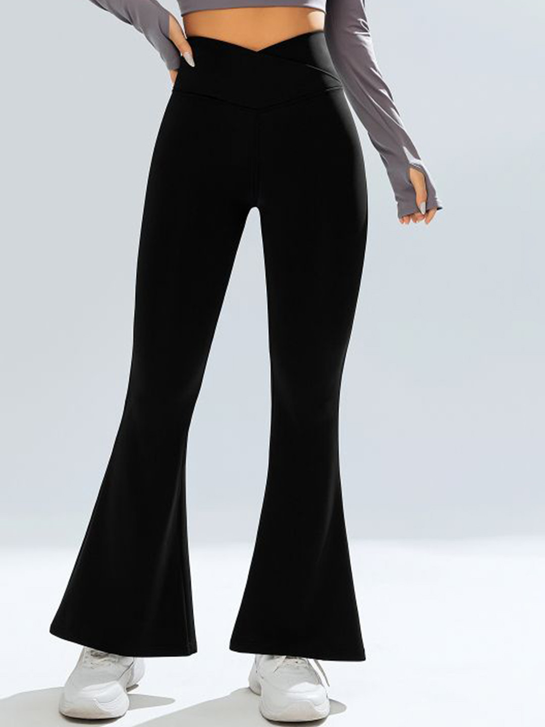 Arbiter Collection Women High-Rise Cross Over Flared Tights