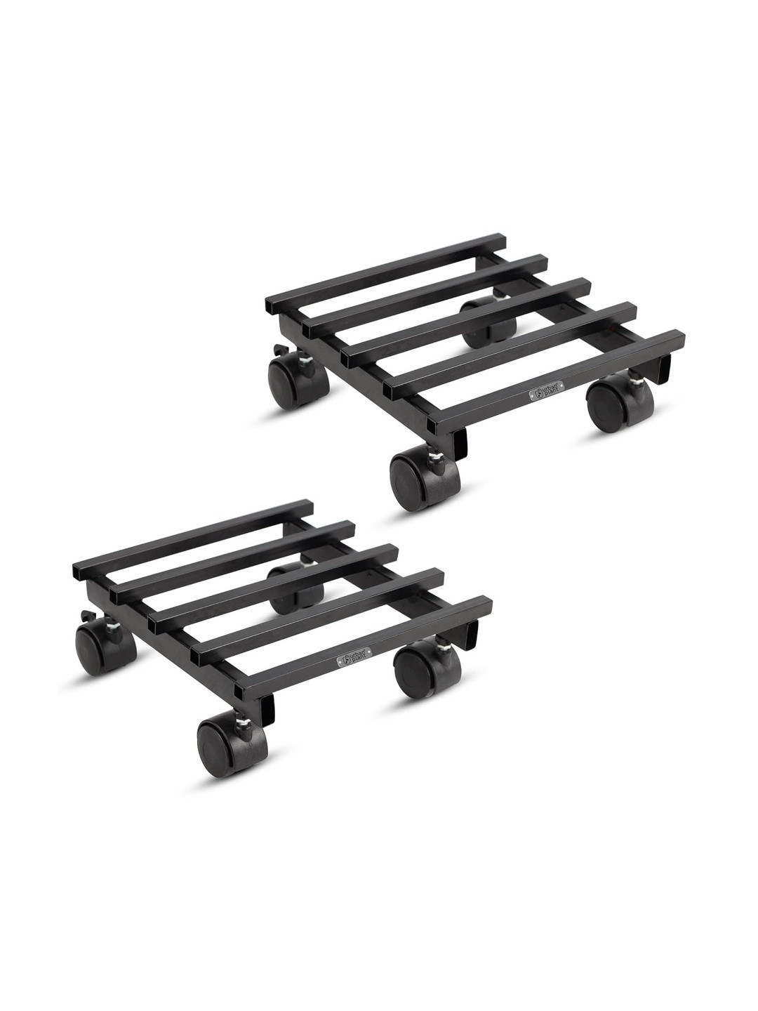 SUNBIRD Black 2 Pieces Railing Planter