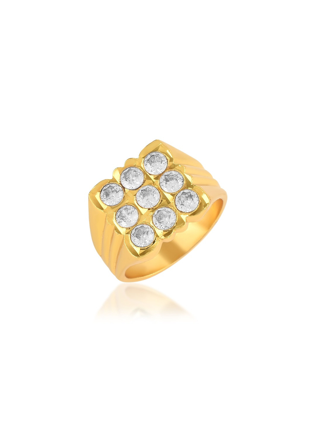 Brass Gold plated CZ Wedding Engagement Fashion finger ring