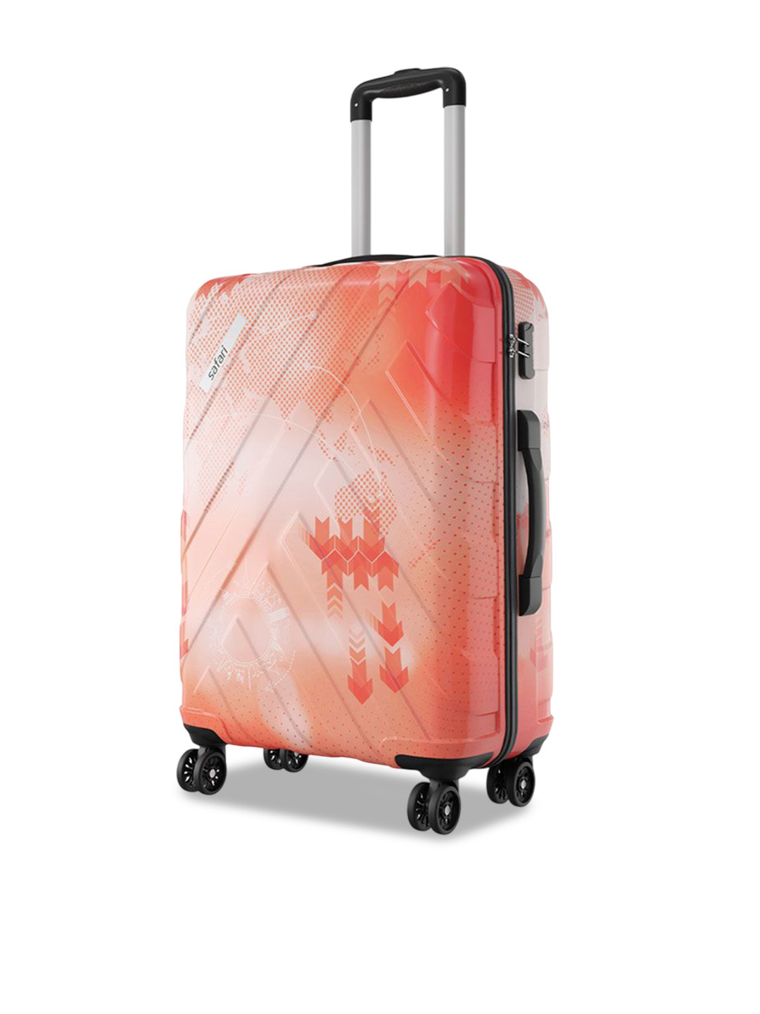 Safari Matrix Printed Hard-Sided Medium Trolley Bag