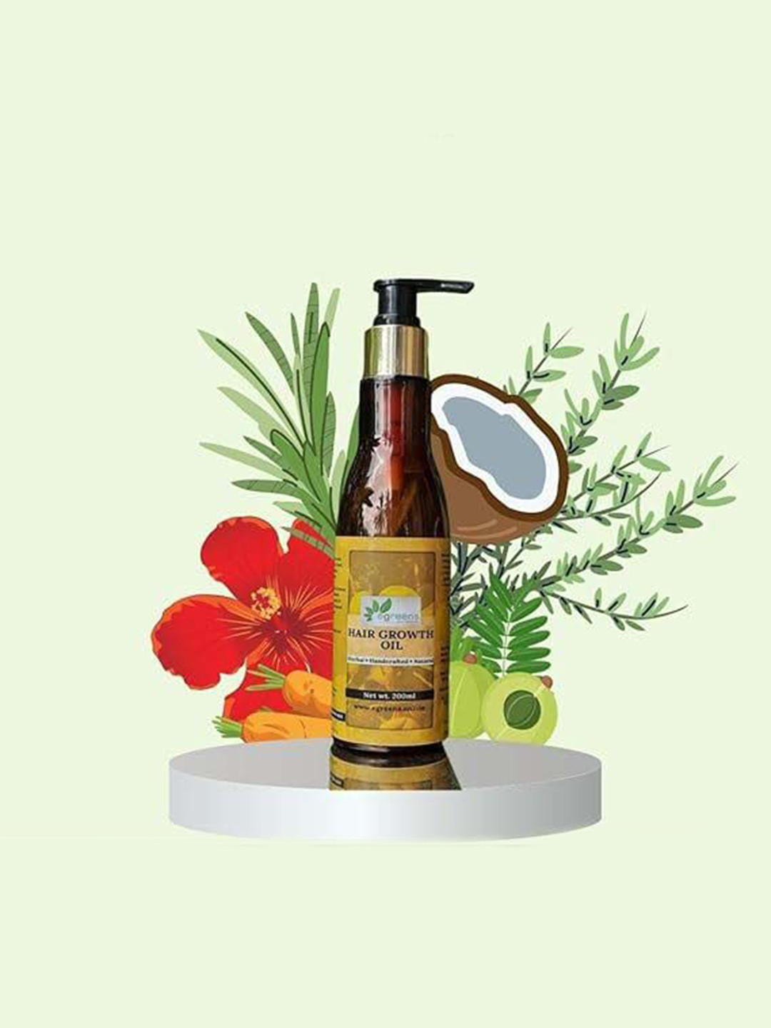 E-GREENS AAURA- glow naturally Hair Growth Oil - 200 ml