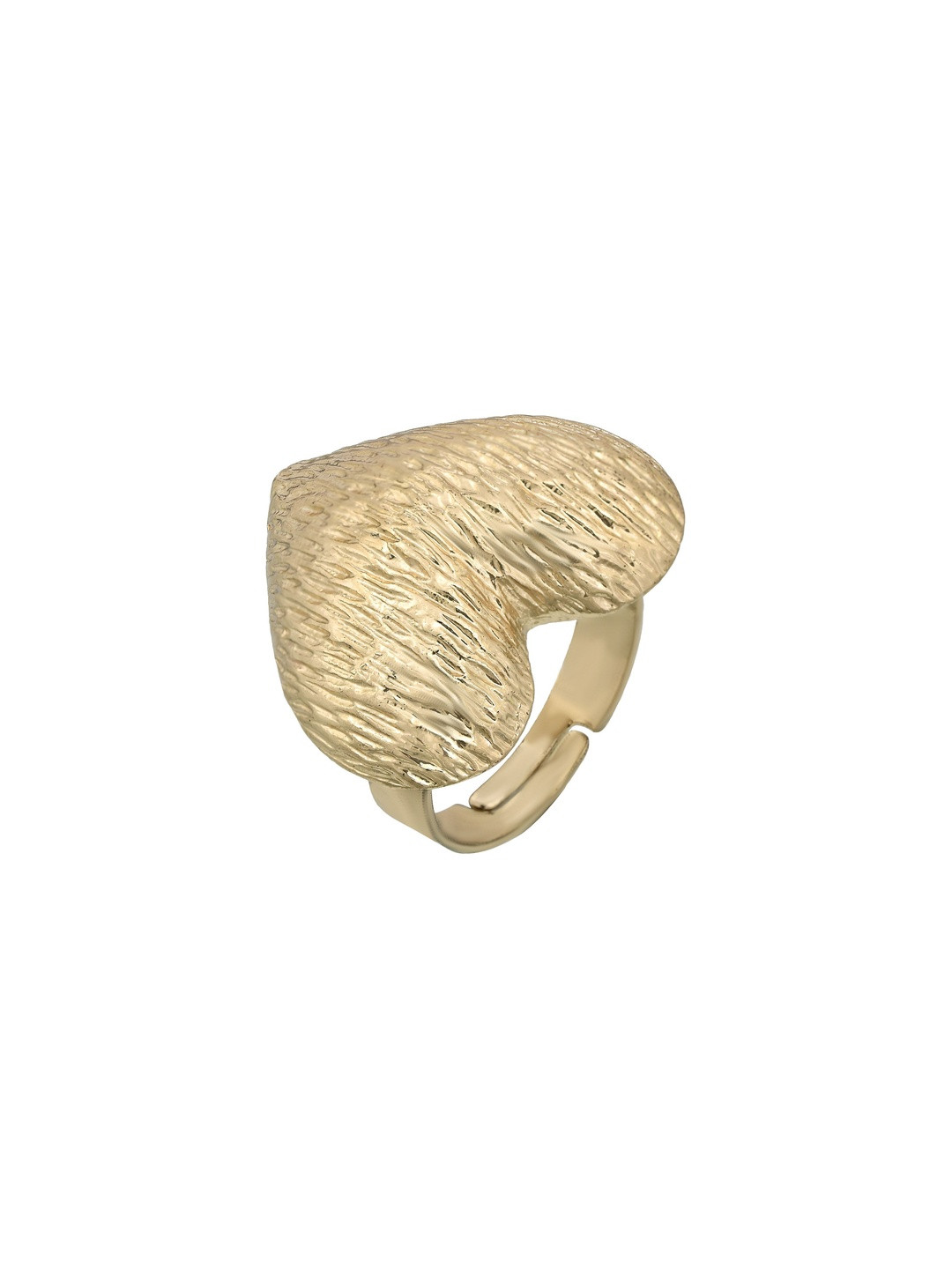 Gold plated, Heart shape free size, stylish fashion finger ring