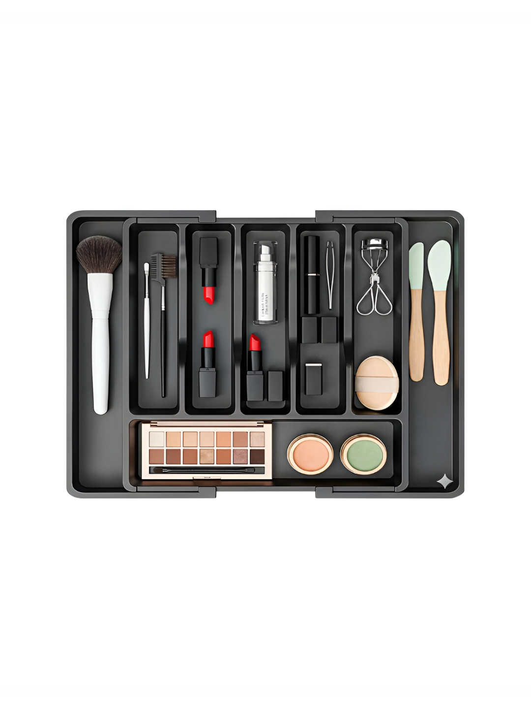Aura Black Makeup Drawer Organisers