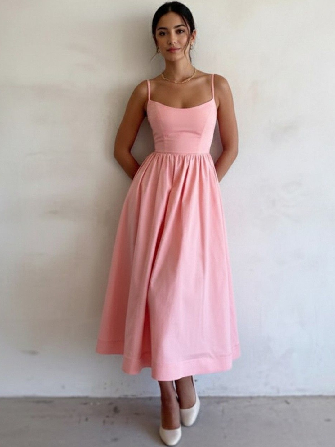 Sling dress with wide swing