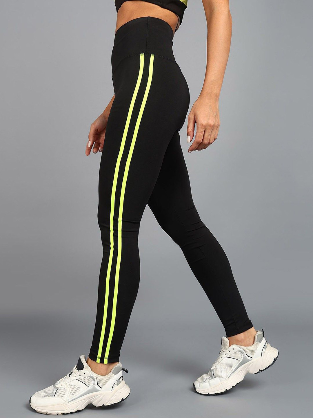 Arbiter Collection Women Side Stripes High-Rise Slim Fit Tights