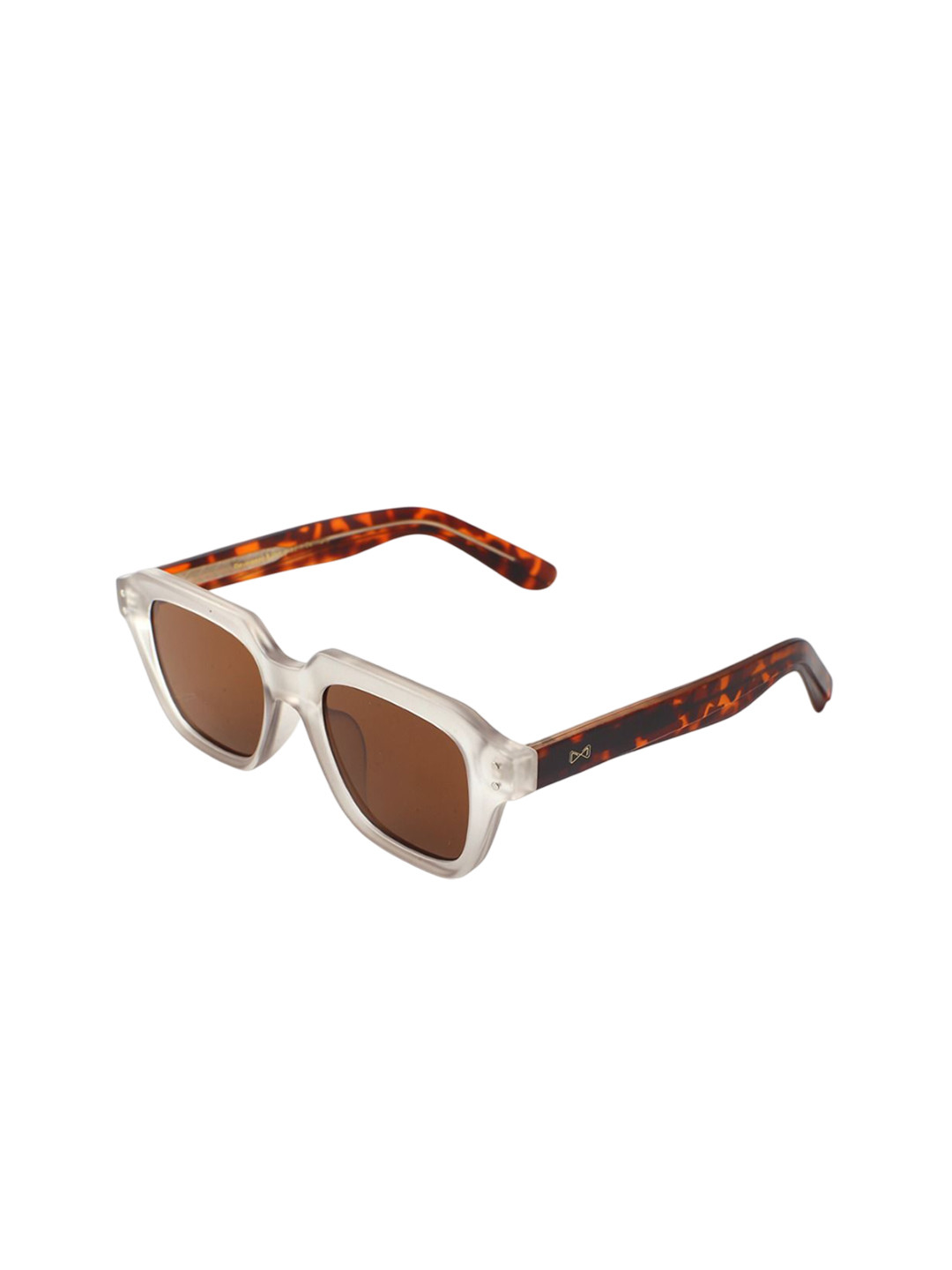 Vojos Unisex Deepwave Pv6 Brown Lens & Orange Rectangle Sunglasses With UV Protected Lens