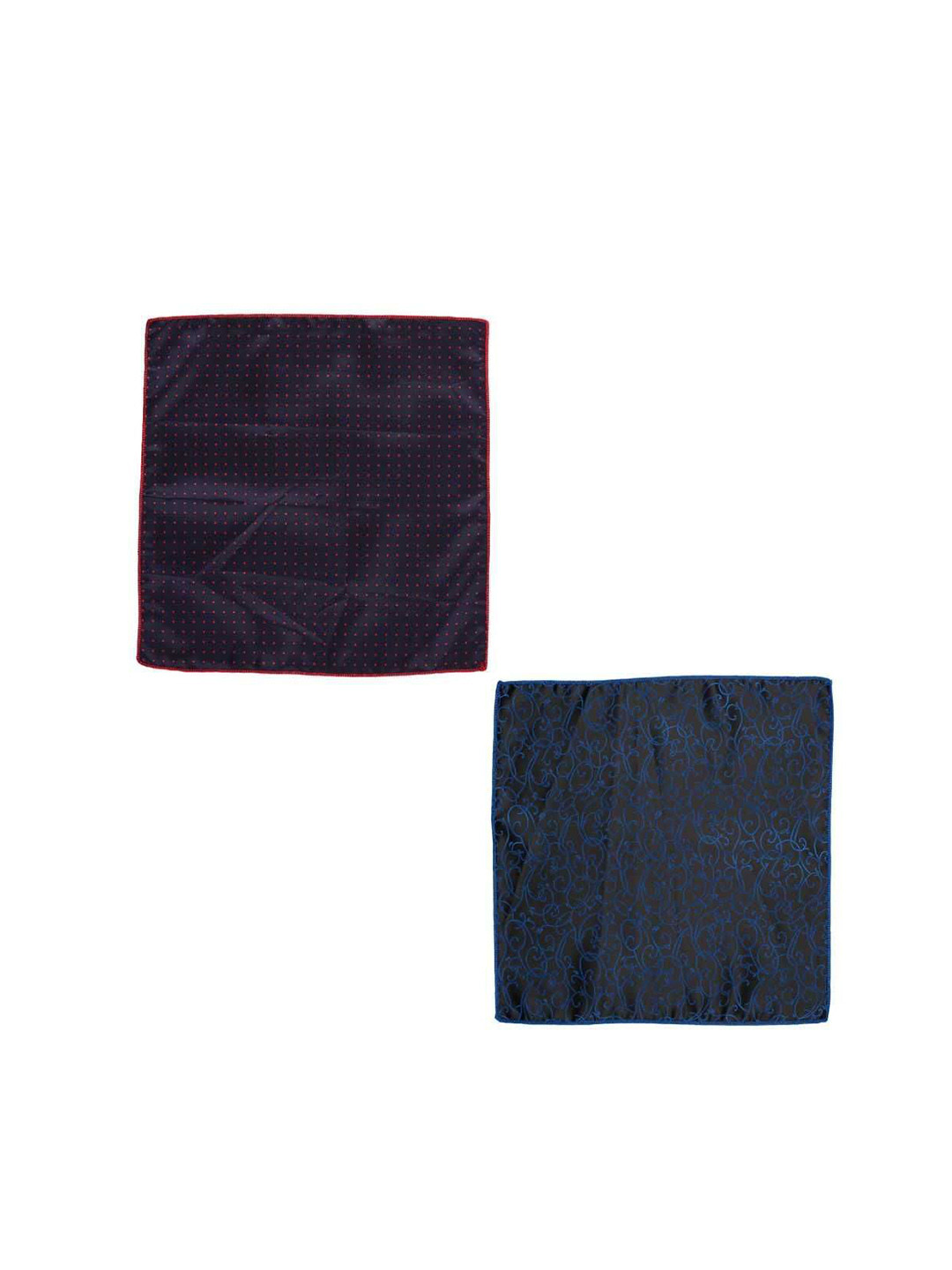 The Tie Hub Set Of 2 Printed Square Shaped Pocket Squares
